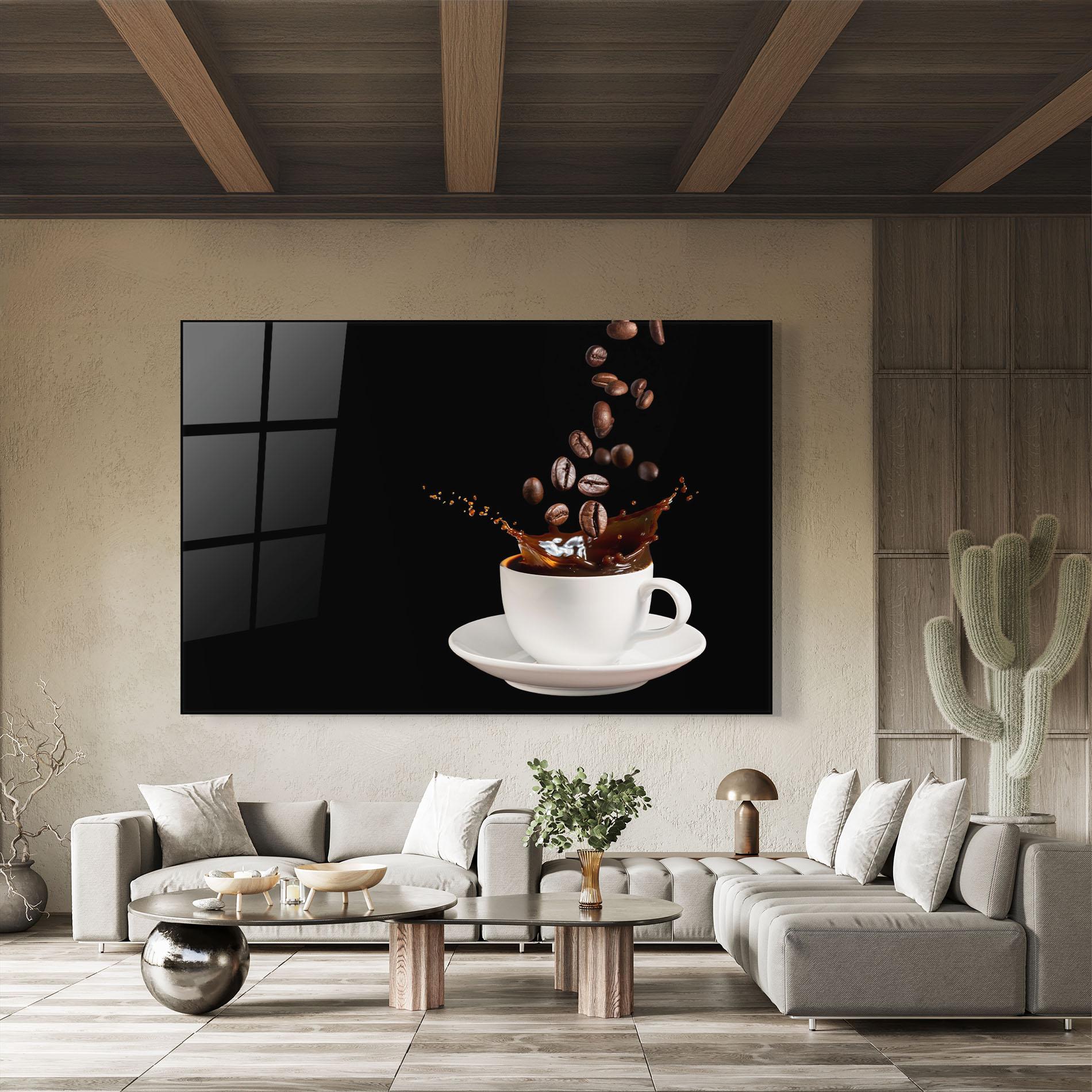 Glasbild Coffee Splashes mockup 8