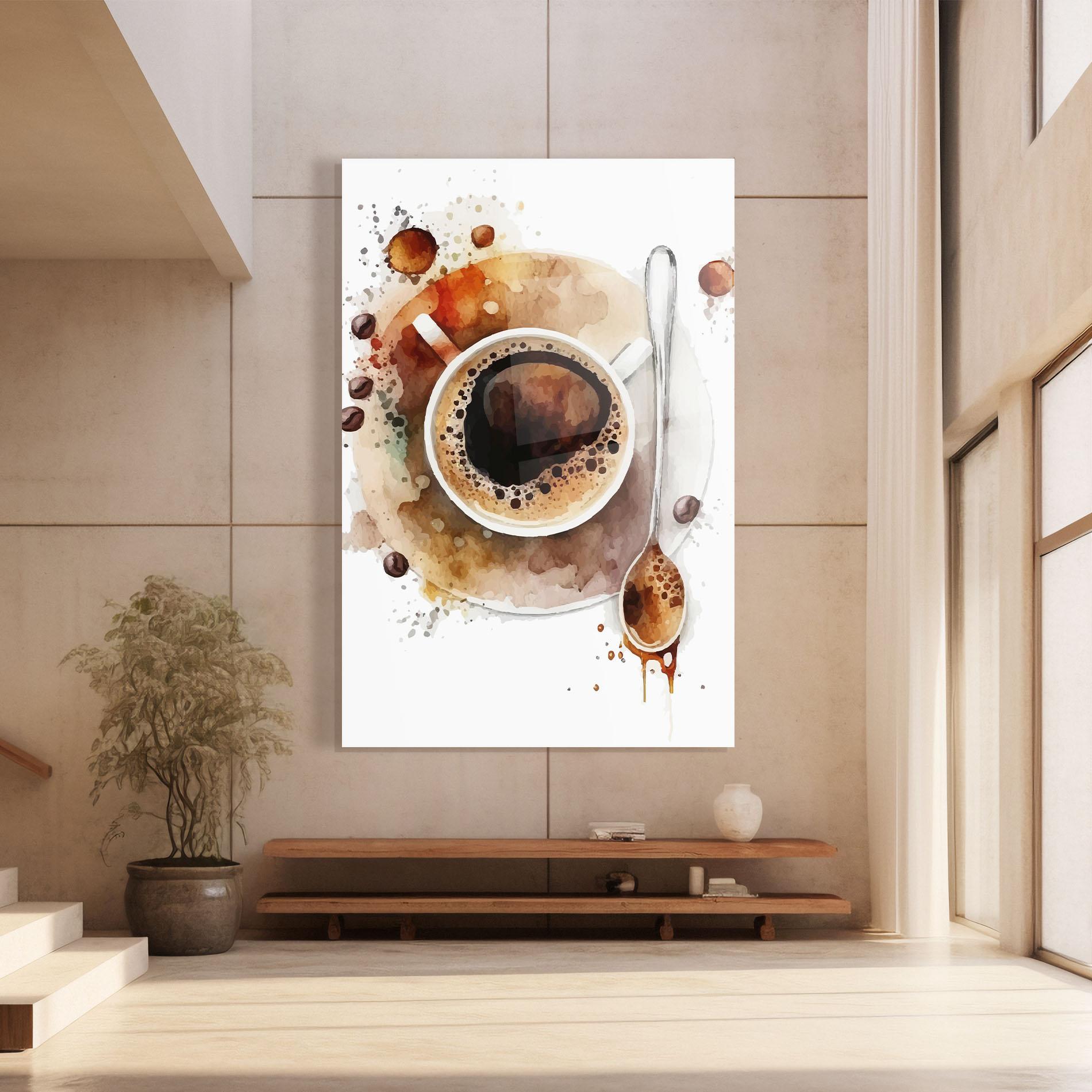 Glasbild Coffee Liquid mockup 8