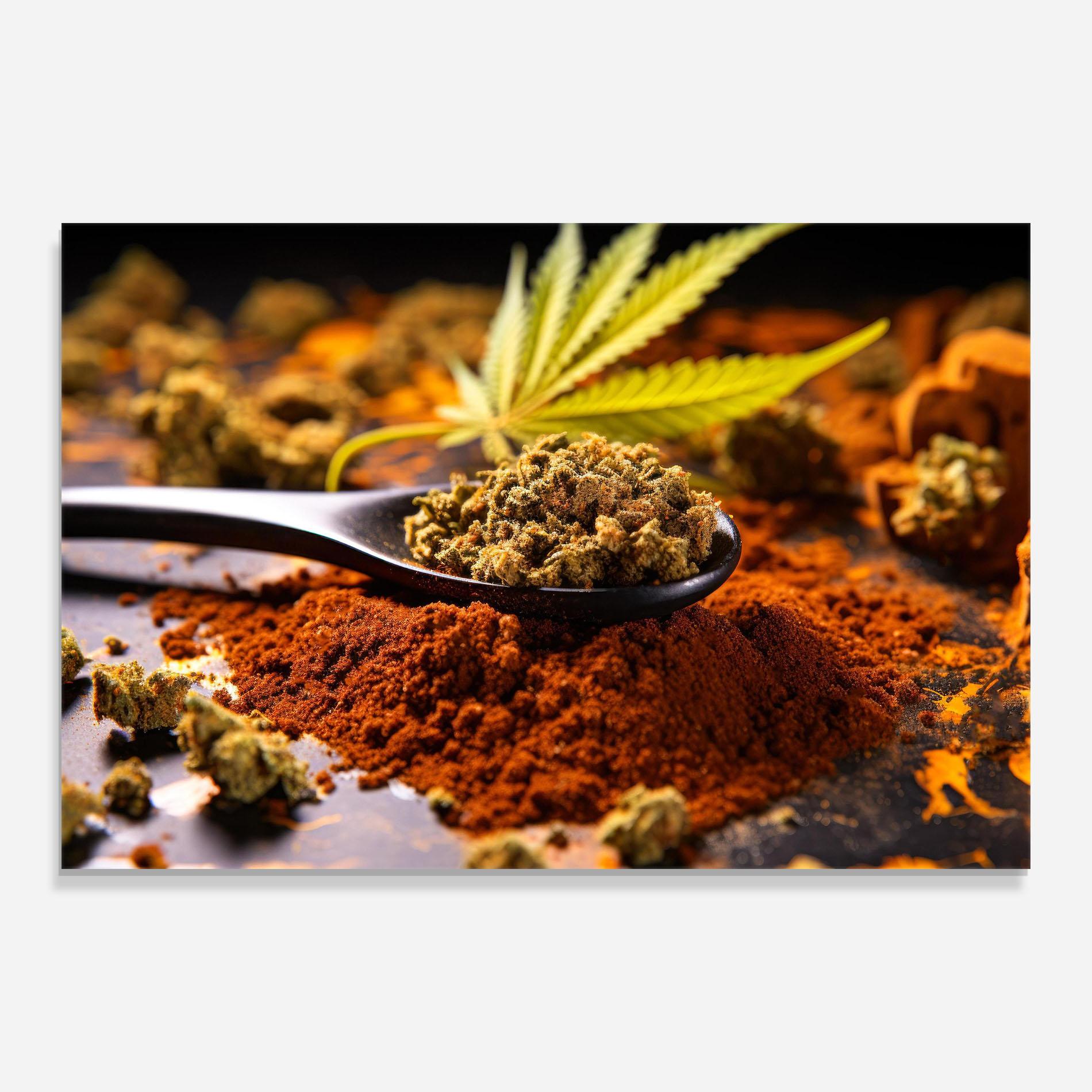 Glasbild Cannabis Seasoning mockup 0