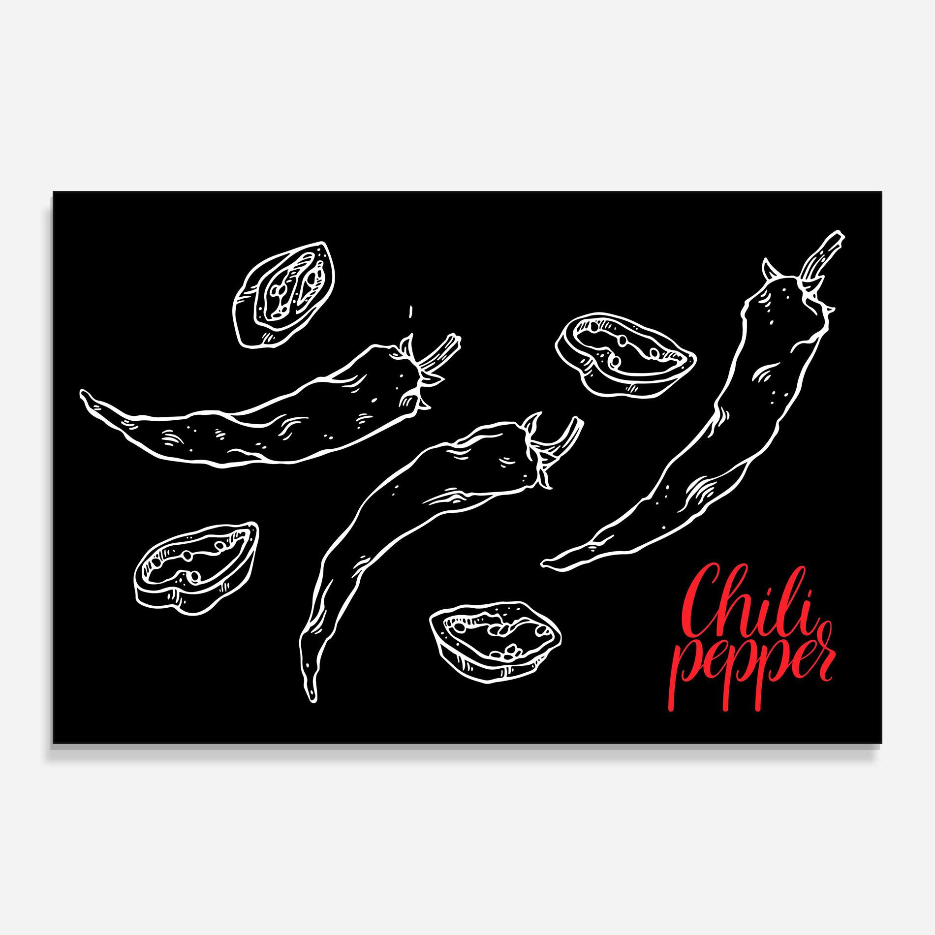 Glasbild Chili Papper mockup 0