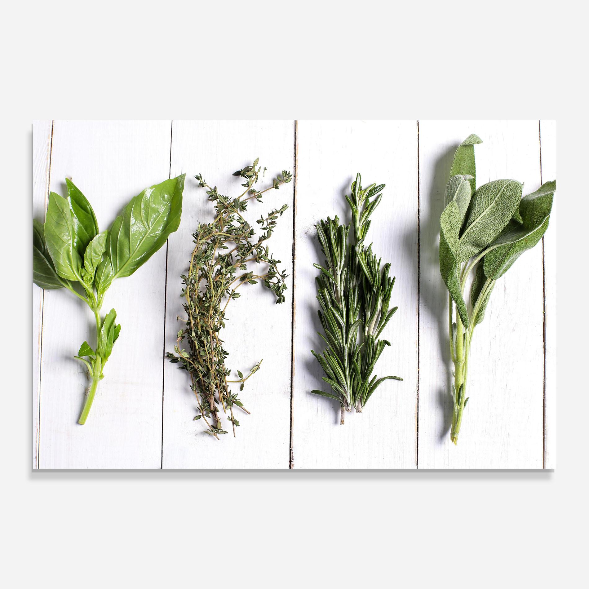 Glasbild Different Herbs mockup 0