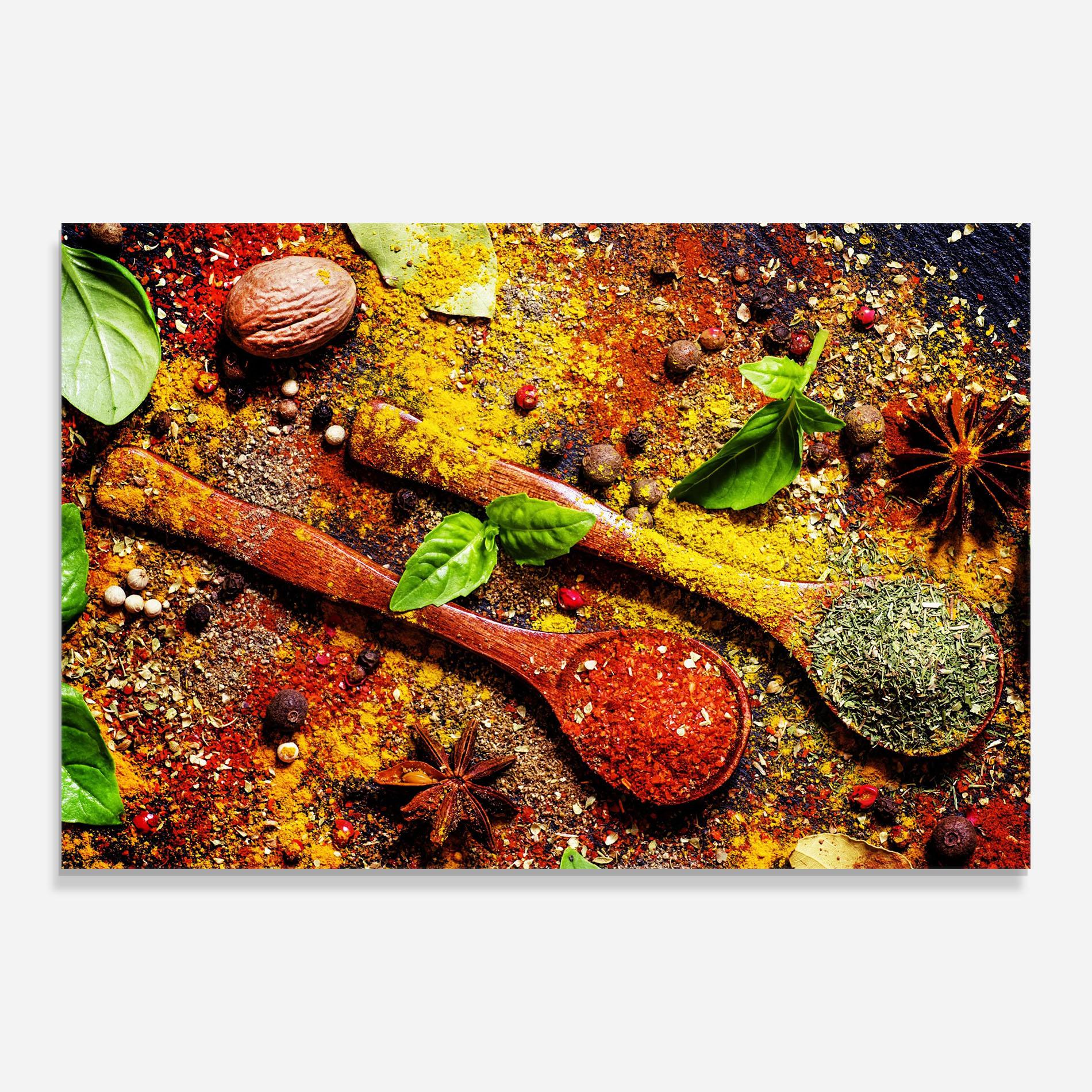 Glasbild Dried Herbs mockup 0