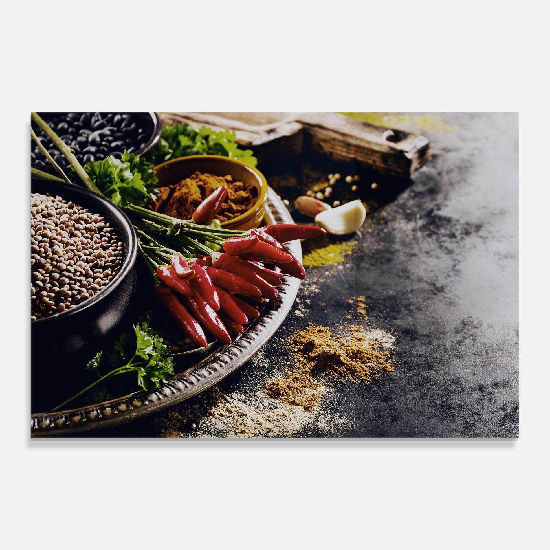 Glasbild Grocery Spices mockup 0