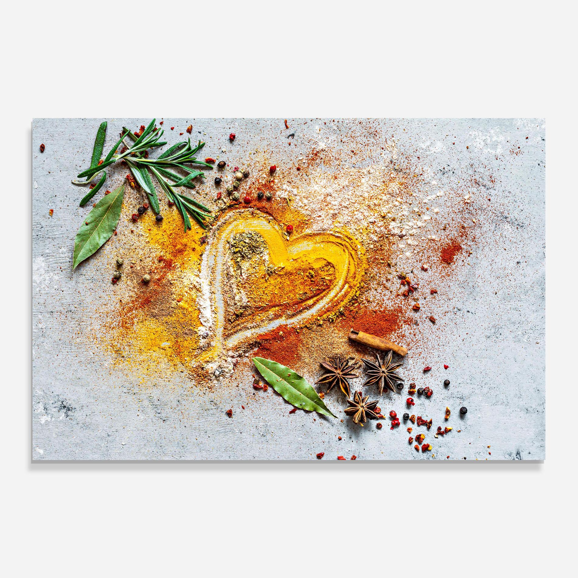 Glasbild Heart Spice Powders mockup 0