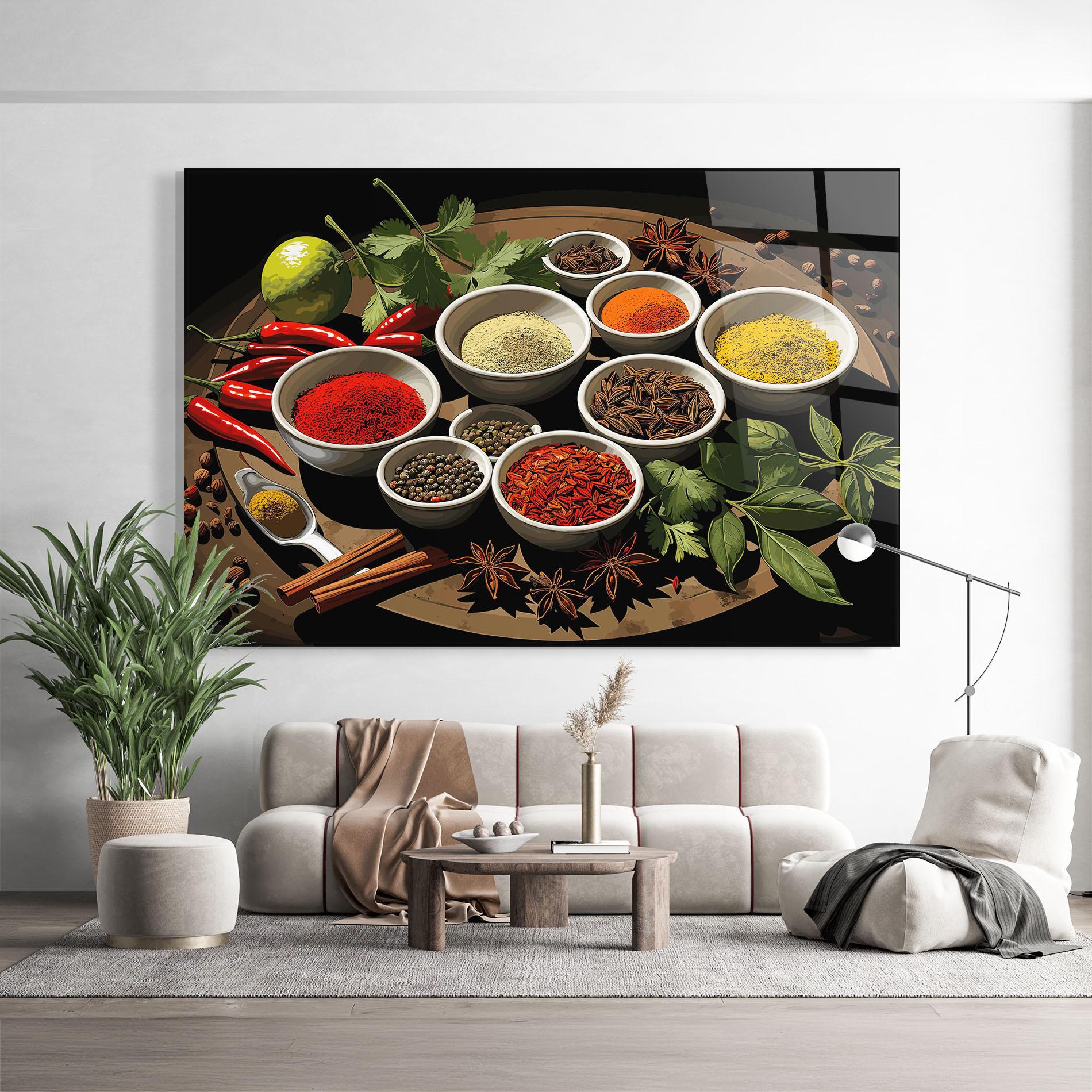 Glasbild Colorful Seasonings mockup 9