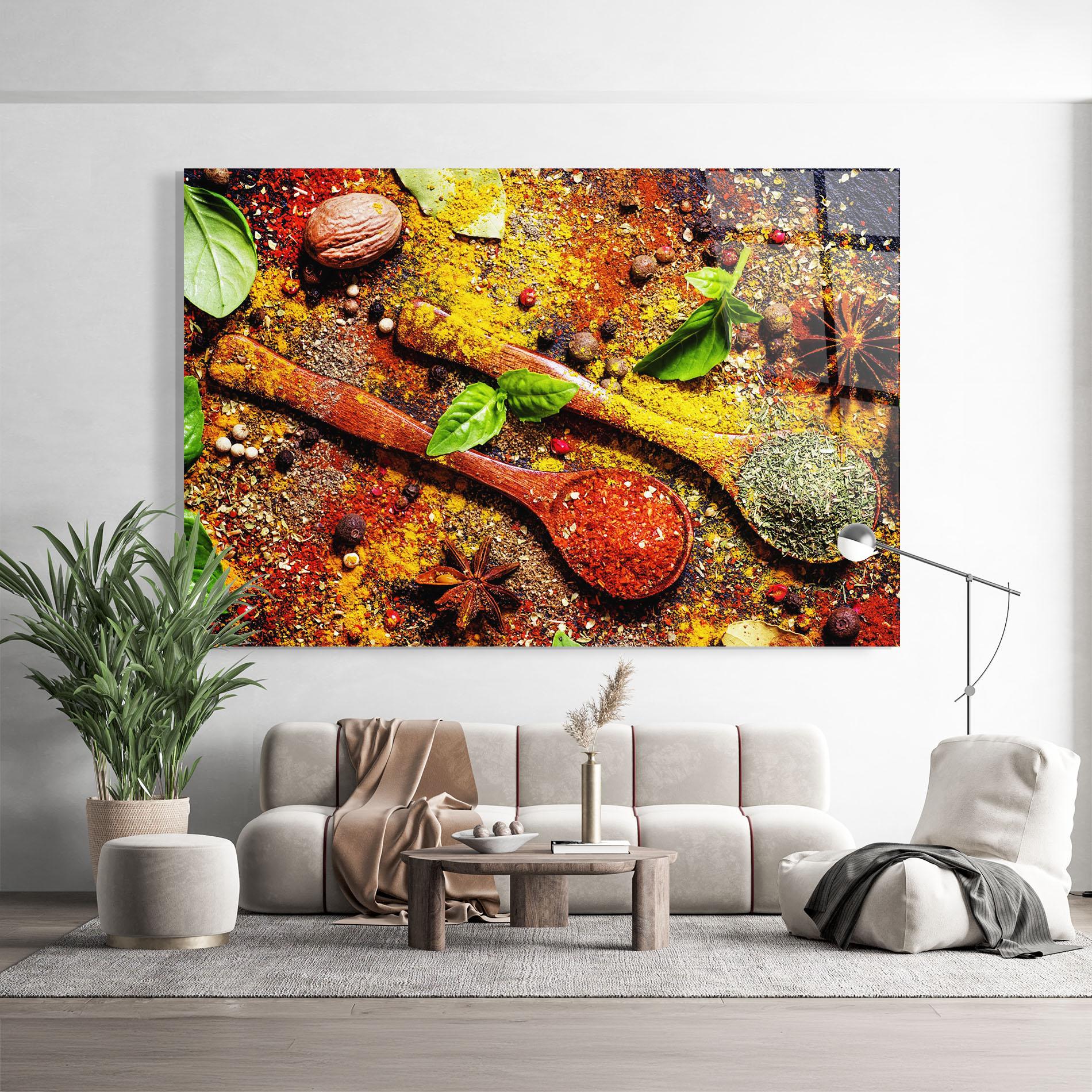 Glasbild Dried Herbs mockup 9