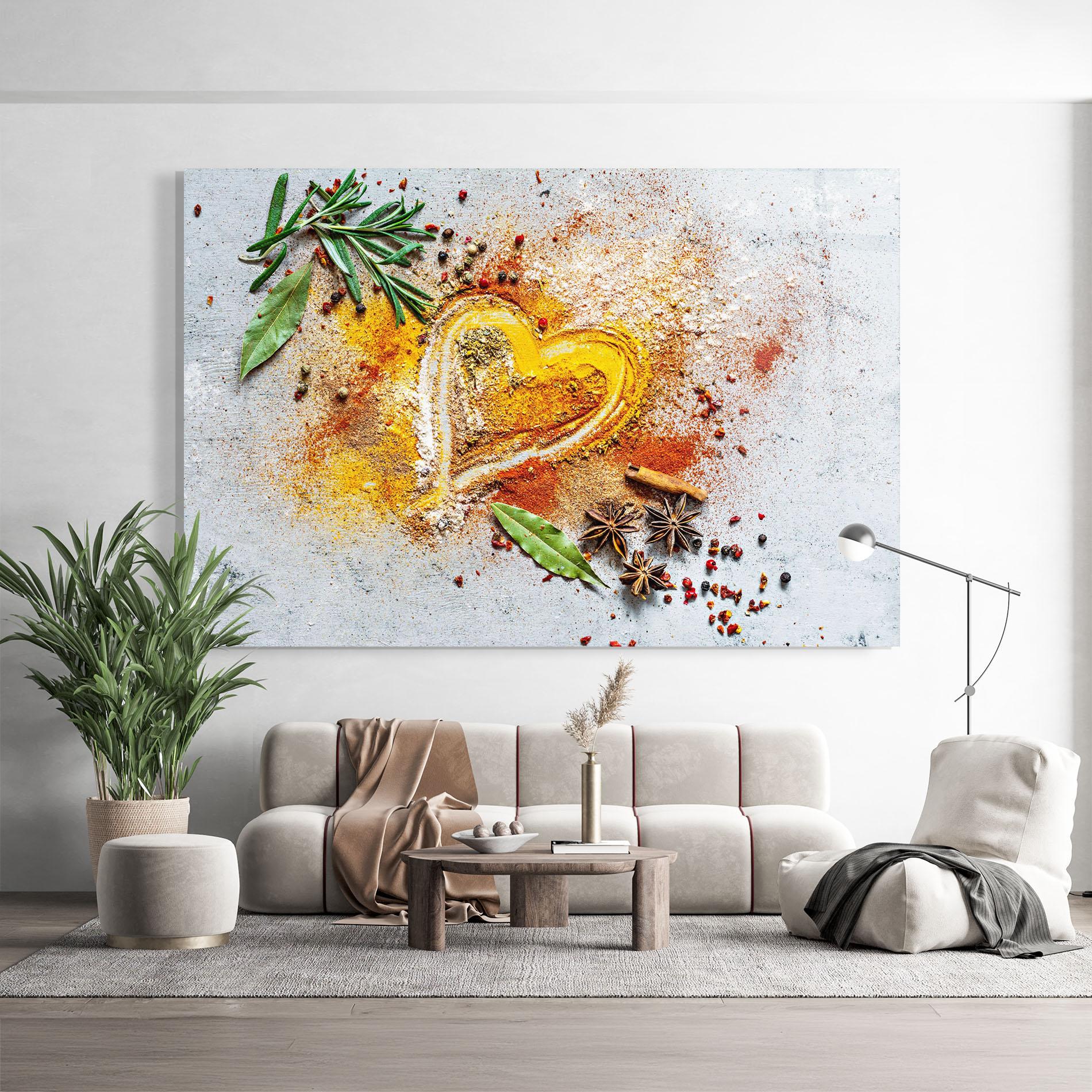 Glasbild Heart Spice Powders mockup 9