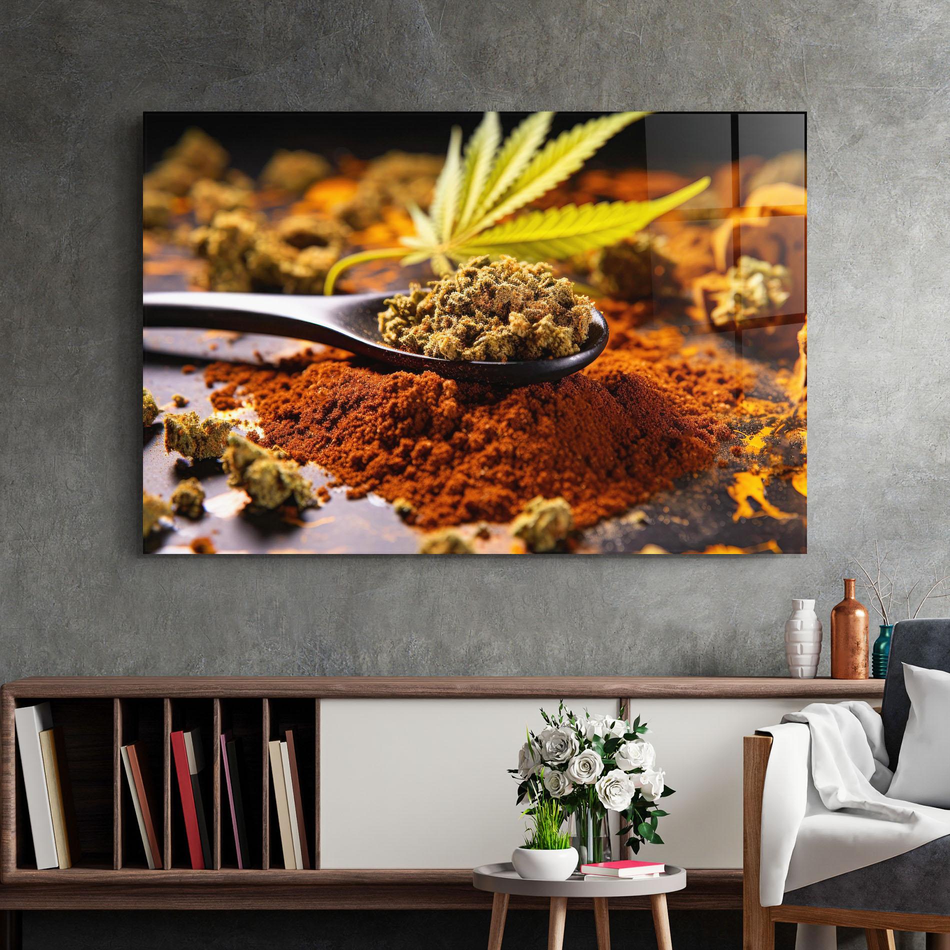 Glasbild Cannabis Seasoning mockup 2