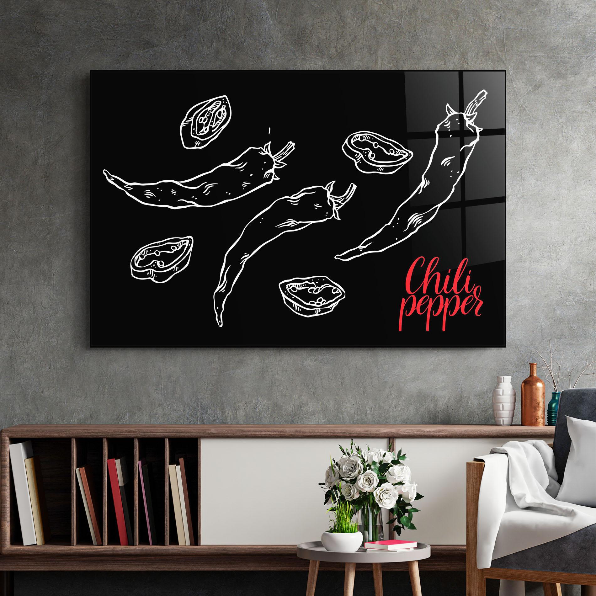 Glasbild Chili Papper mockup 2