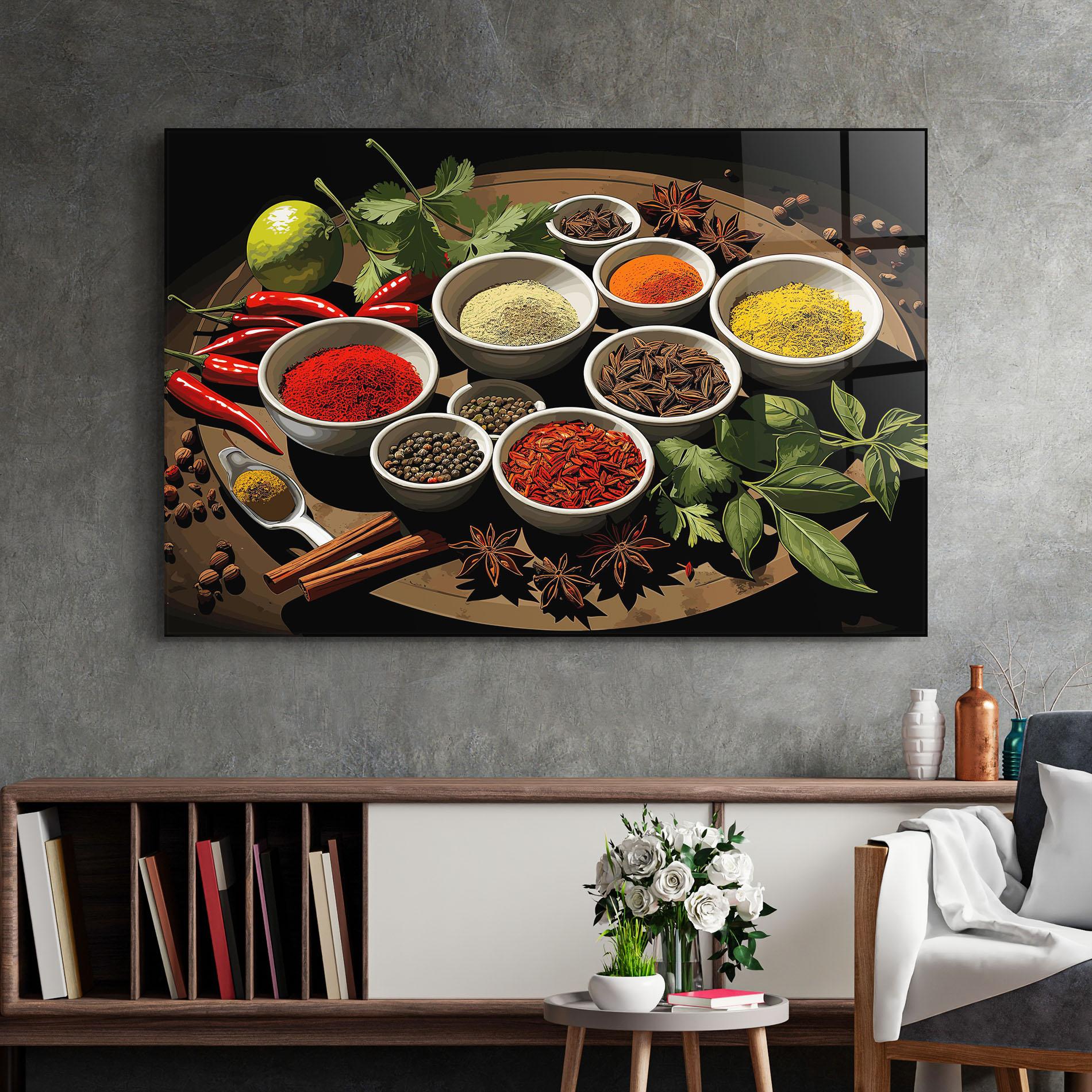 Glasbild Colorful Seasonings mockup 2