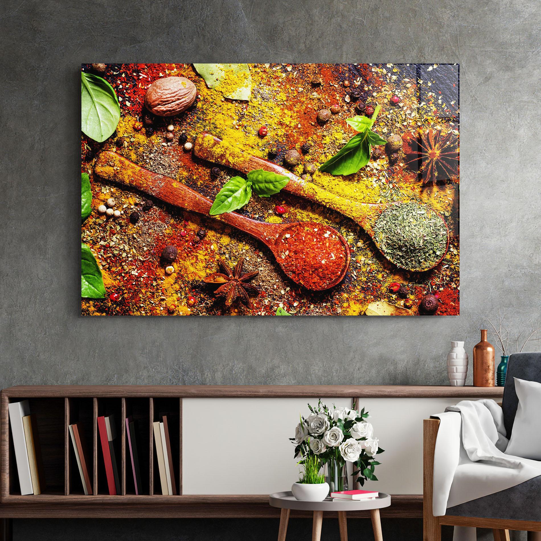 Glasbild Dried Herbs mockup 2