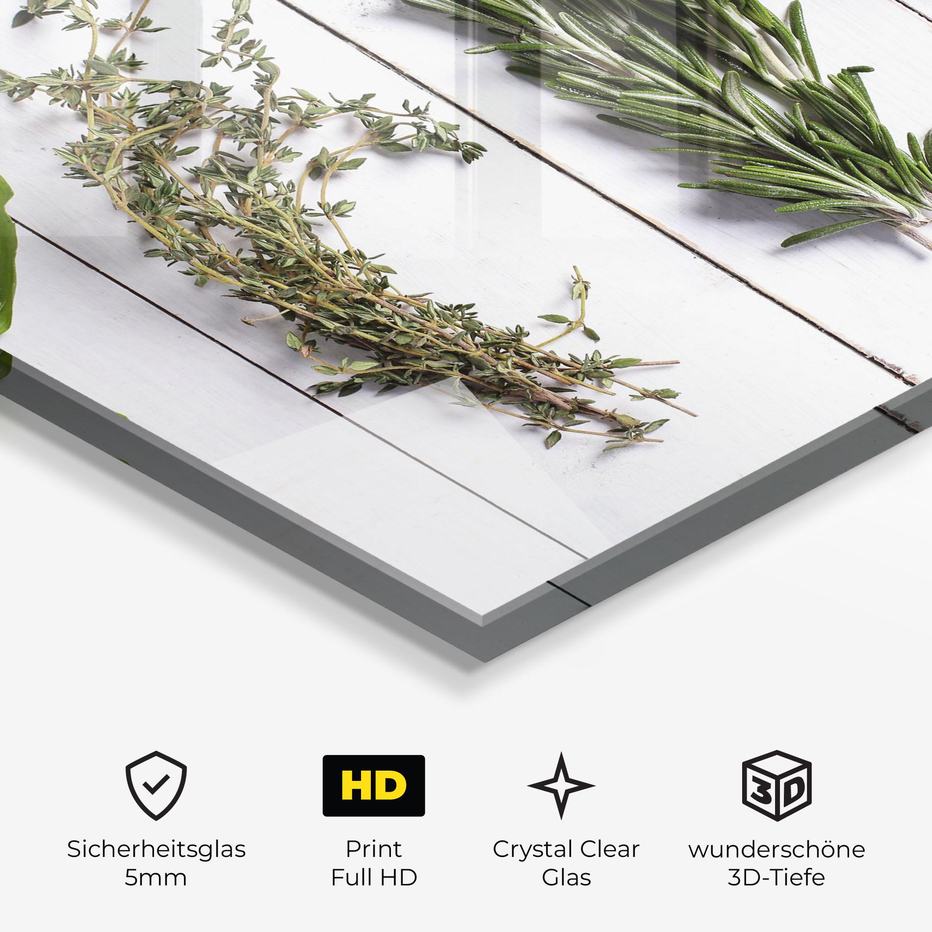 Glasbild Different Herbs mockup 3