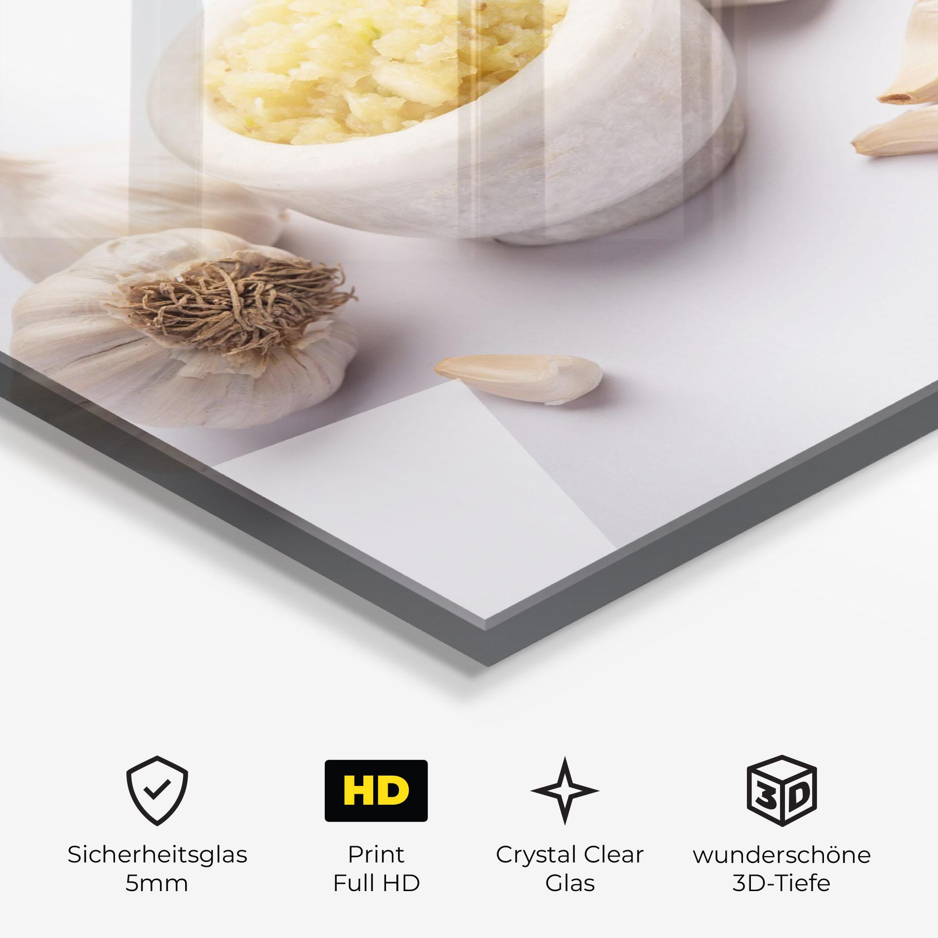Glasbild Garlic Paste mockup 3
