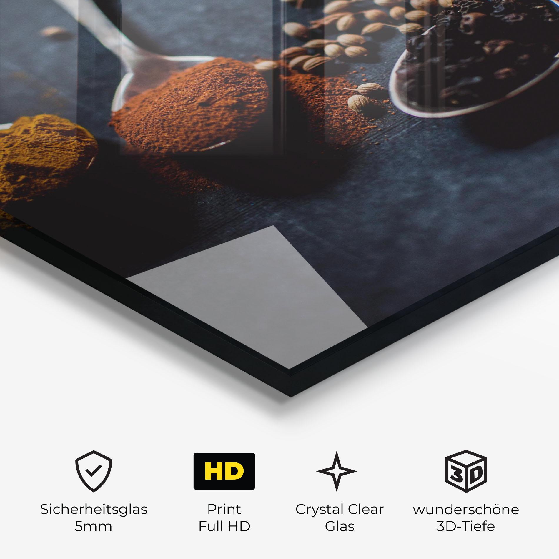 Glasbild Spices Spoon mockup 3