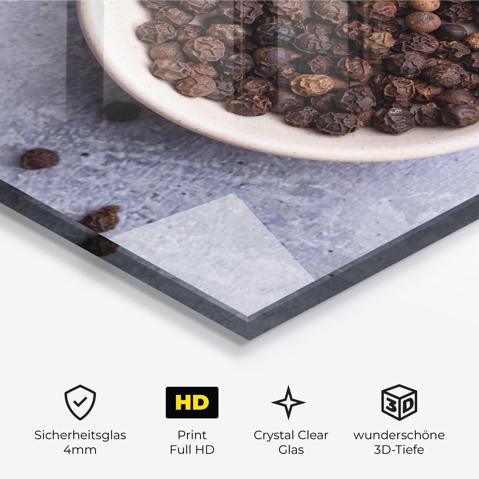 Glasbild Black Pepper mockup 3