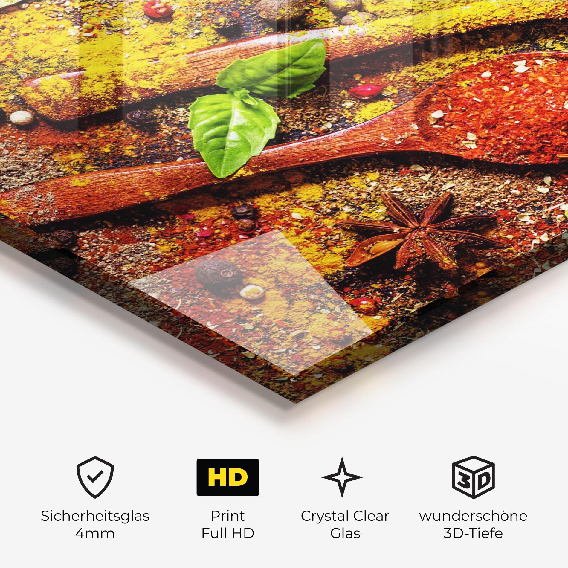 Glasbild Dried Herbs mockup 3