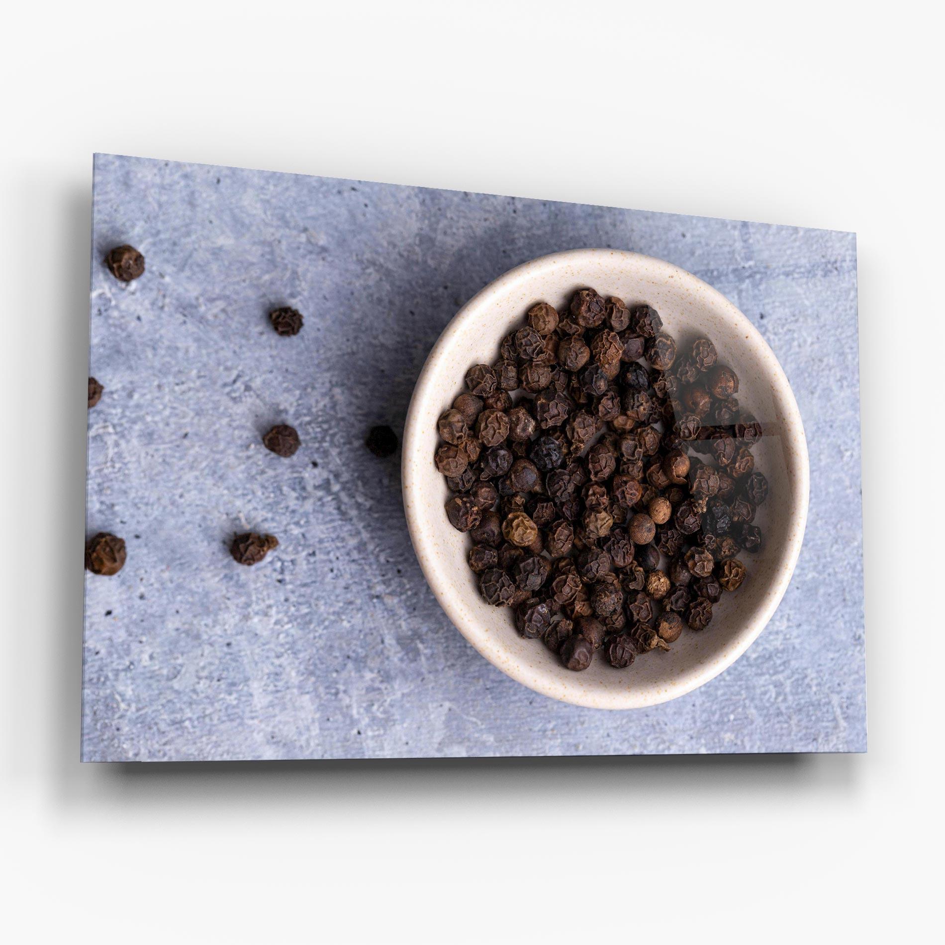 Glasbild Black Pepper mockup 6