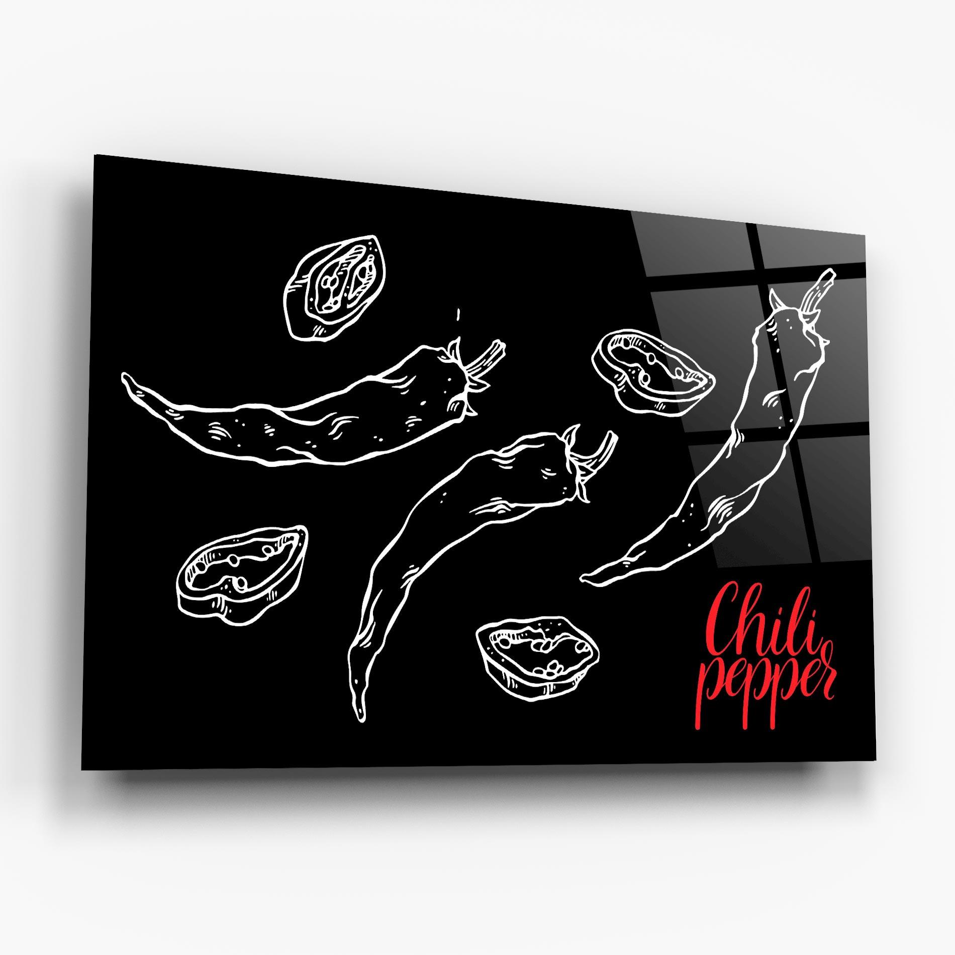 Glasbild Chili Papper mockup 6