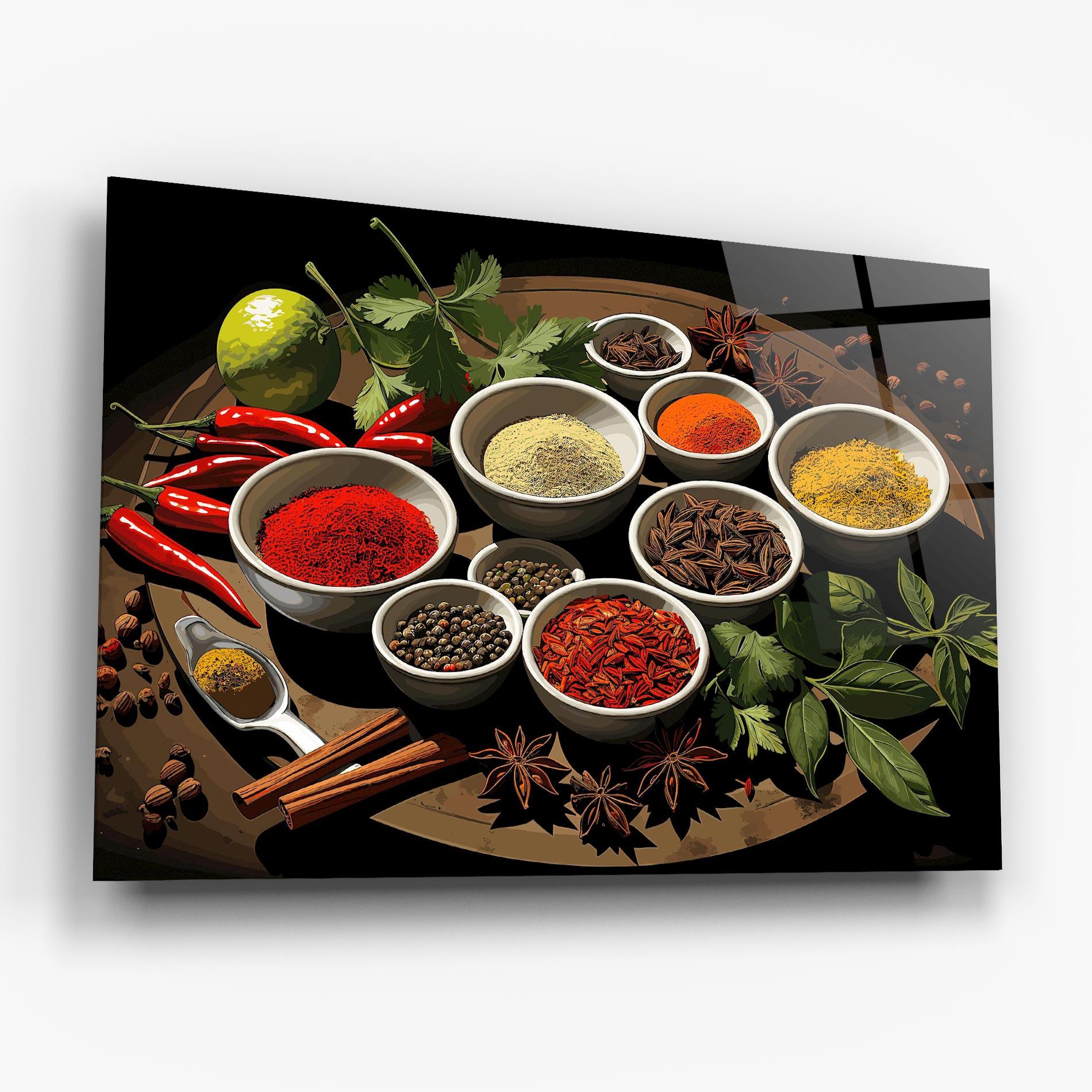 Glasbild Colorful Seasonings mockup 6