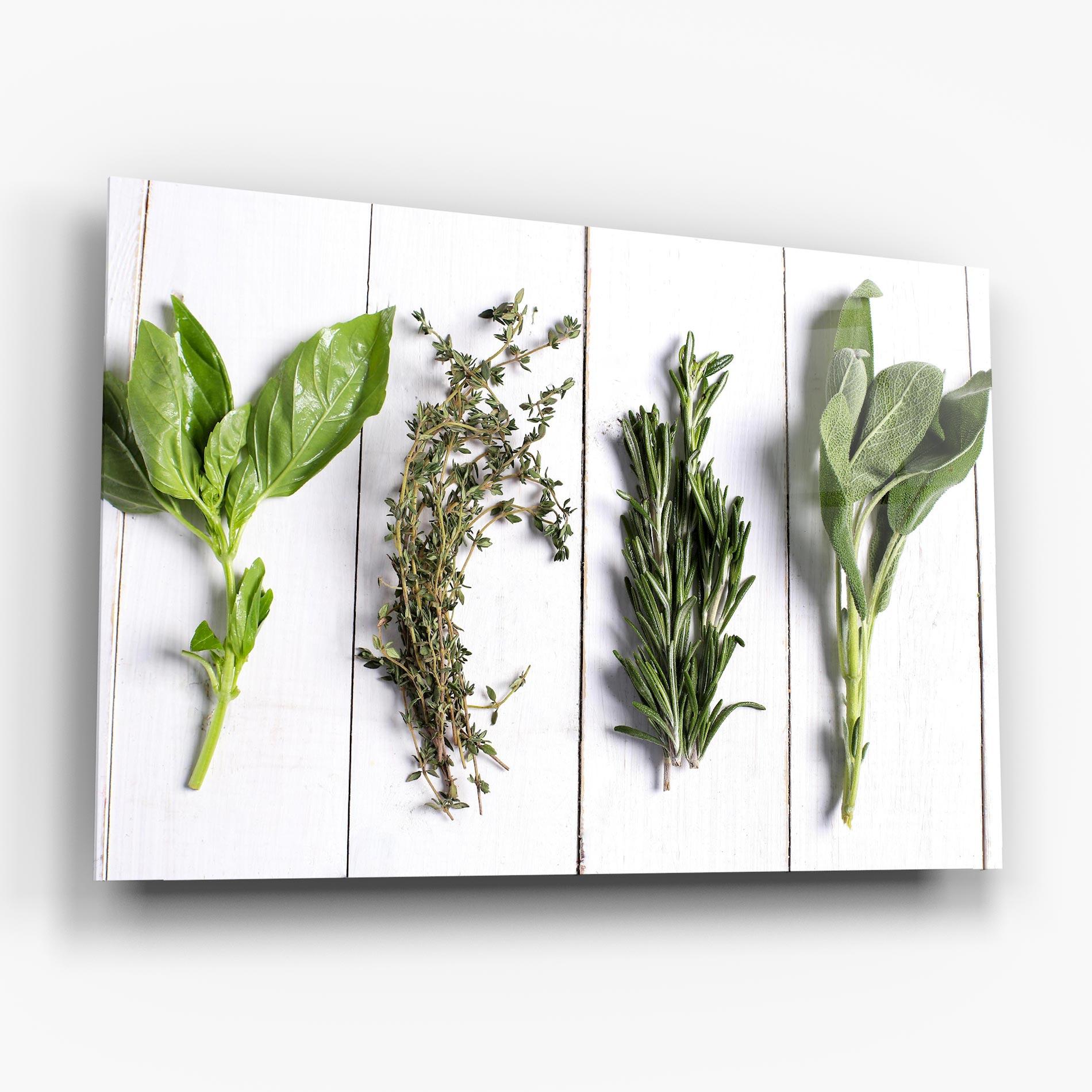 Glasbild Different Herbs mockup 6