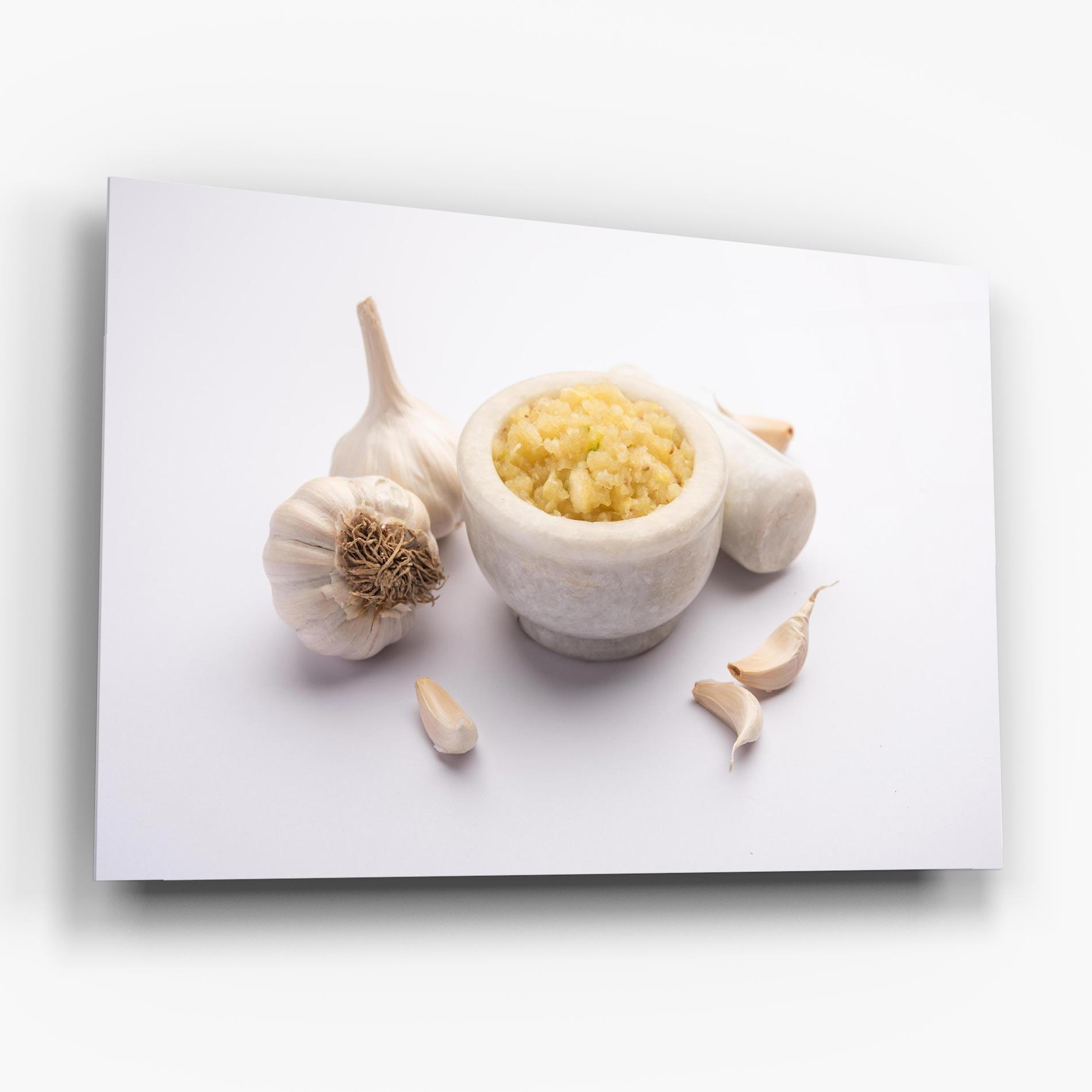Glasbild Garlic Paste mockup 6