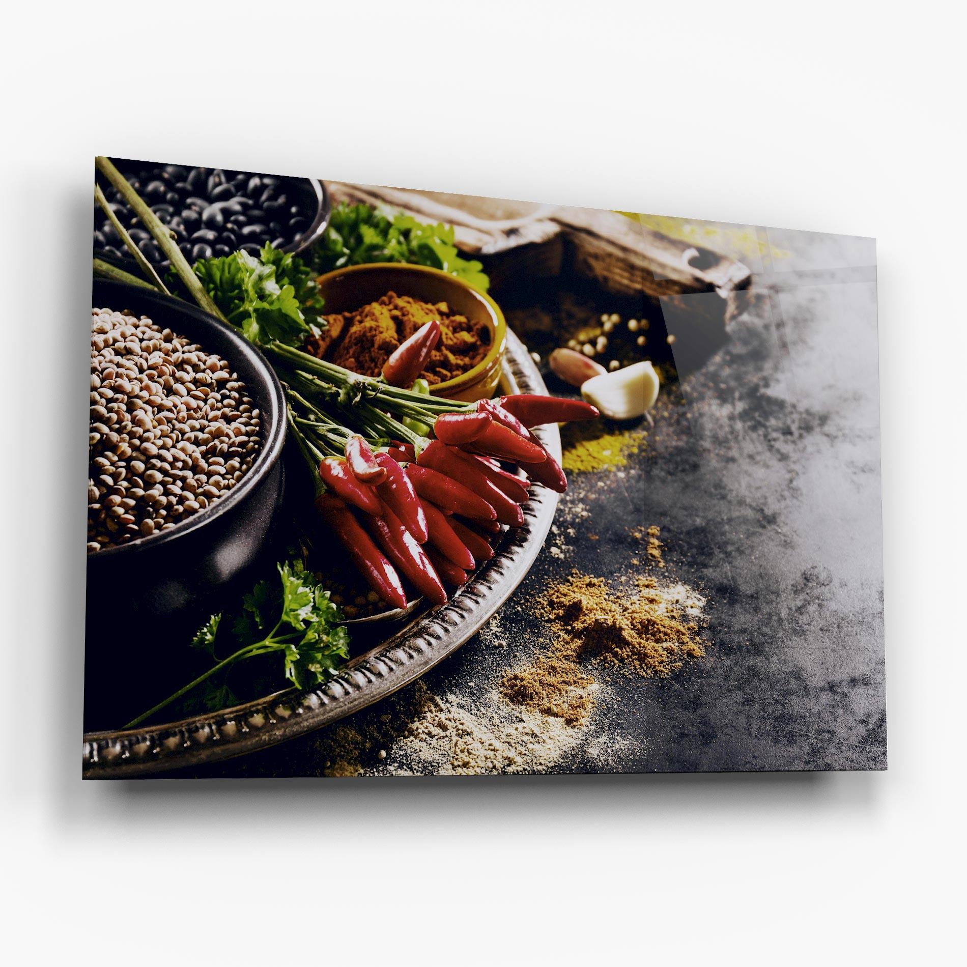 Glasbild Grocery Spices mockup 6
