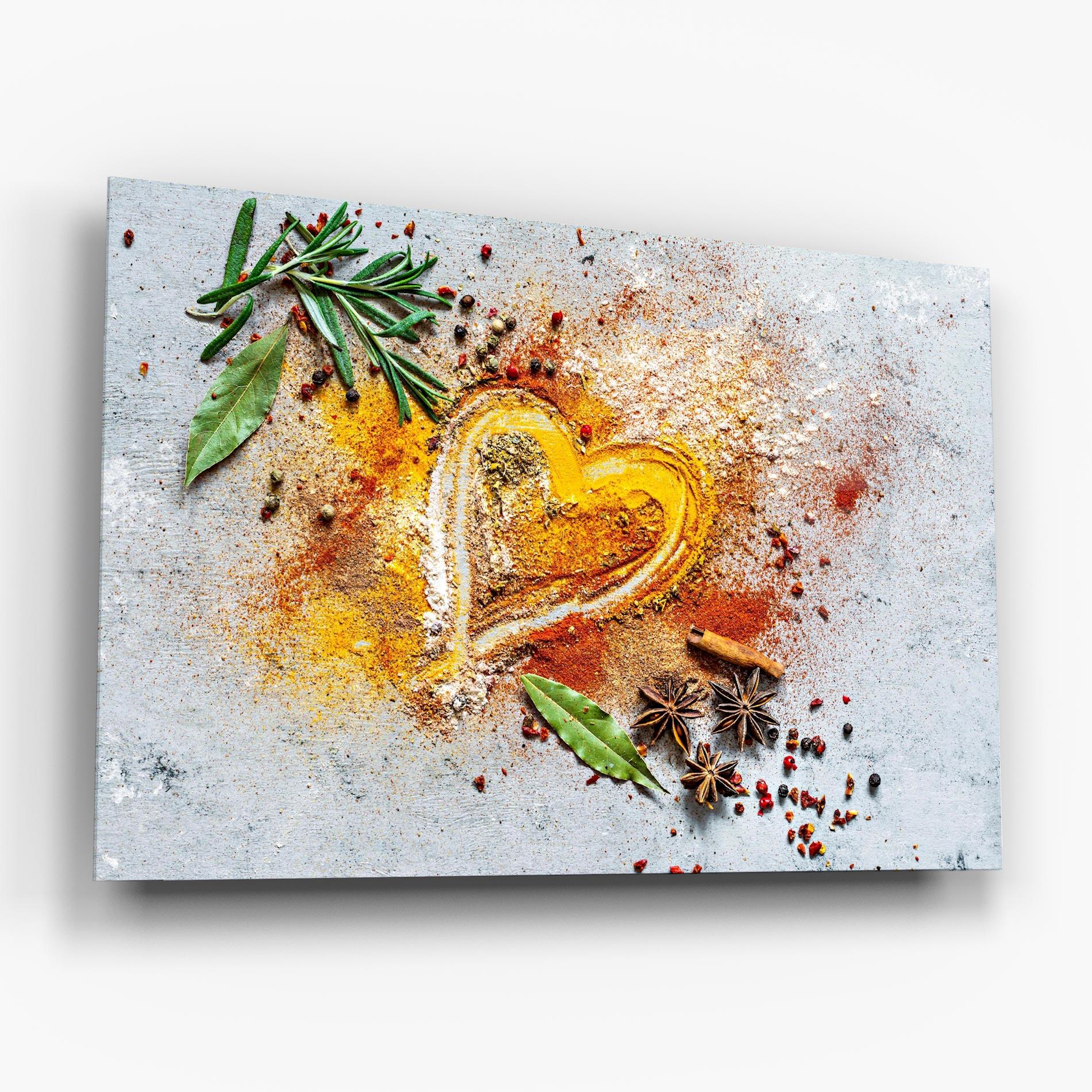 Glasbild Heart Spice Powders mockup 6