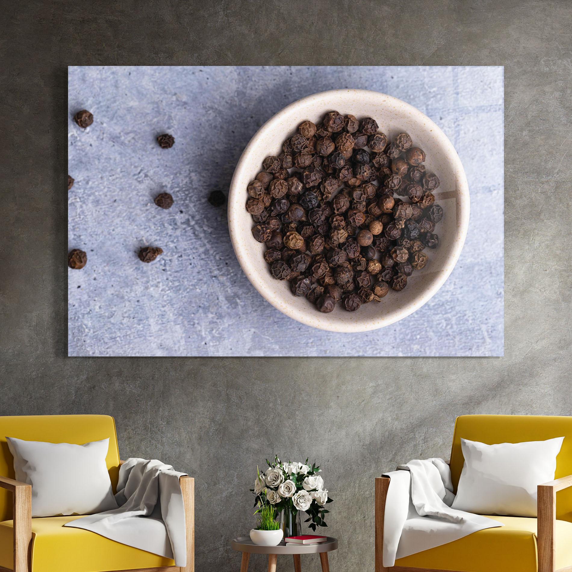 Glasbild Black Pepper mockup 4