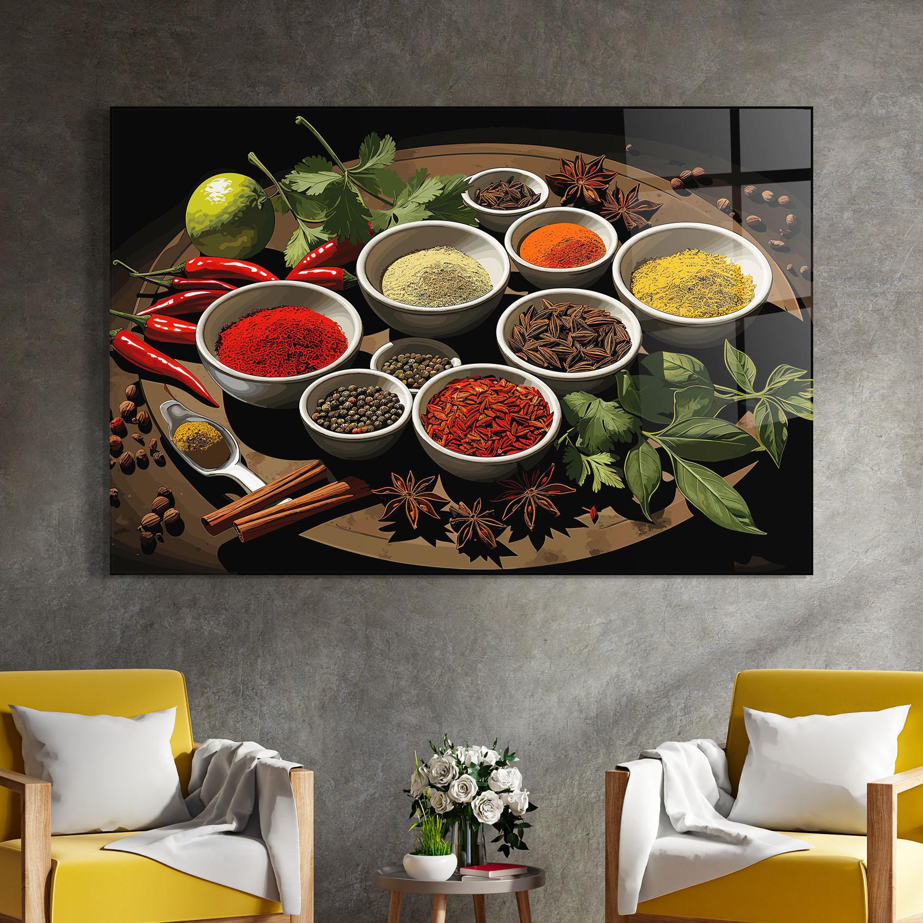 Glasbild Colorful Seasonings mockup 4