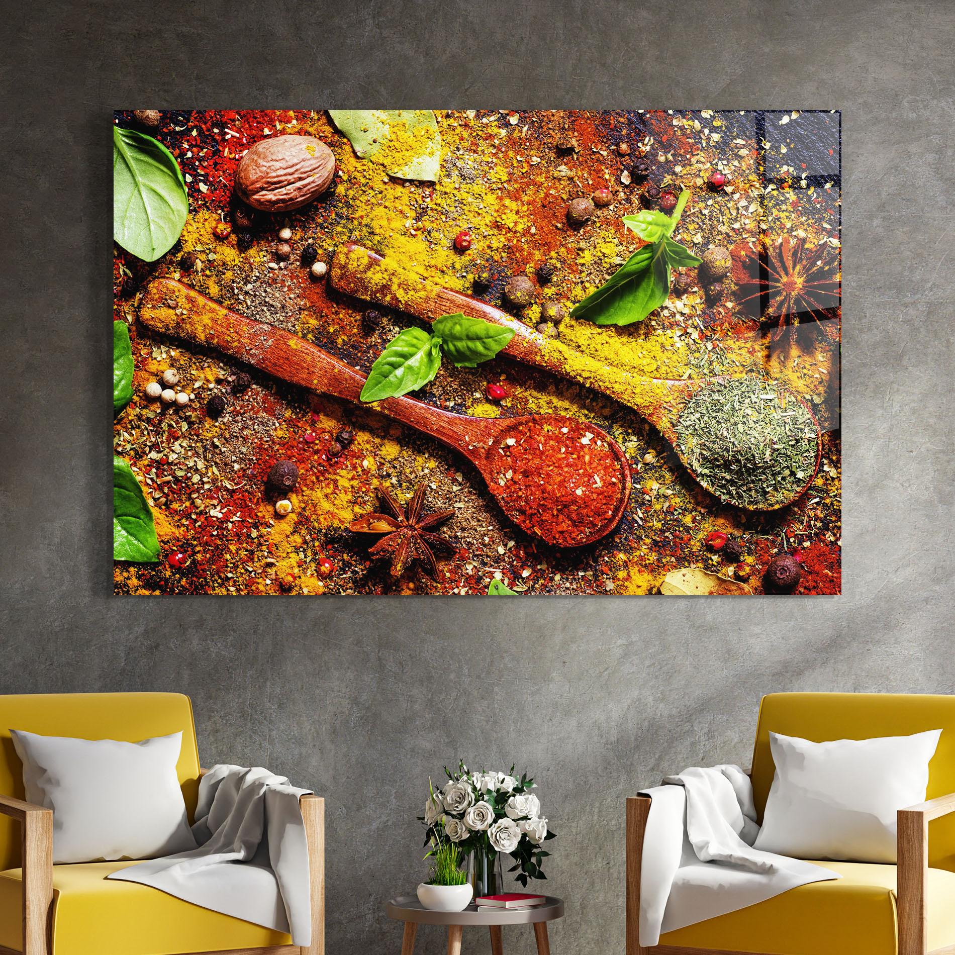 Glasbild Dried Herbs mockup 4