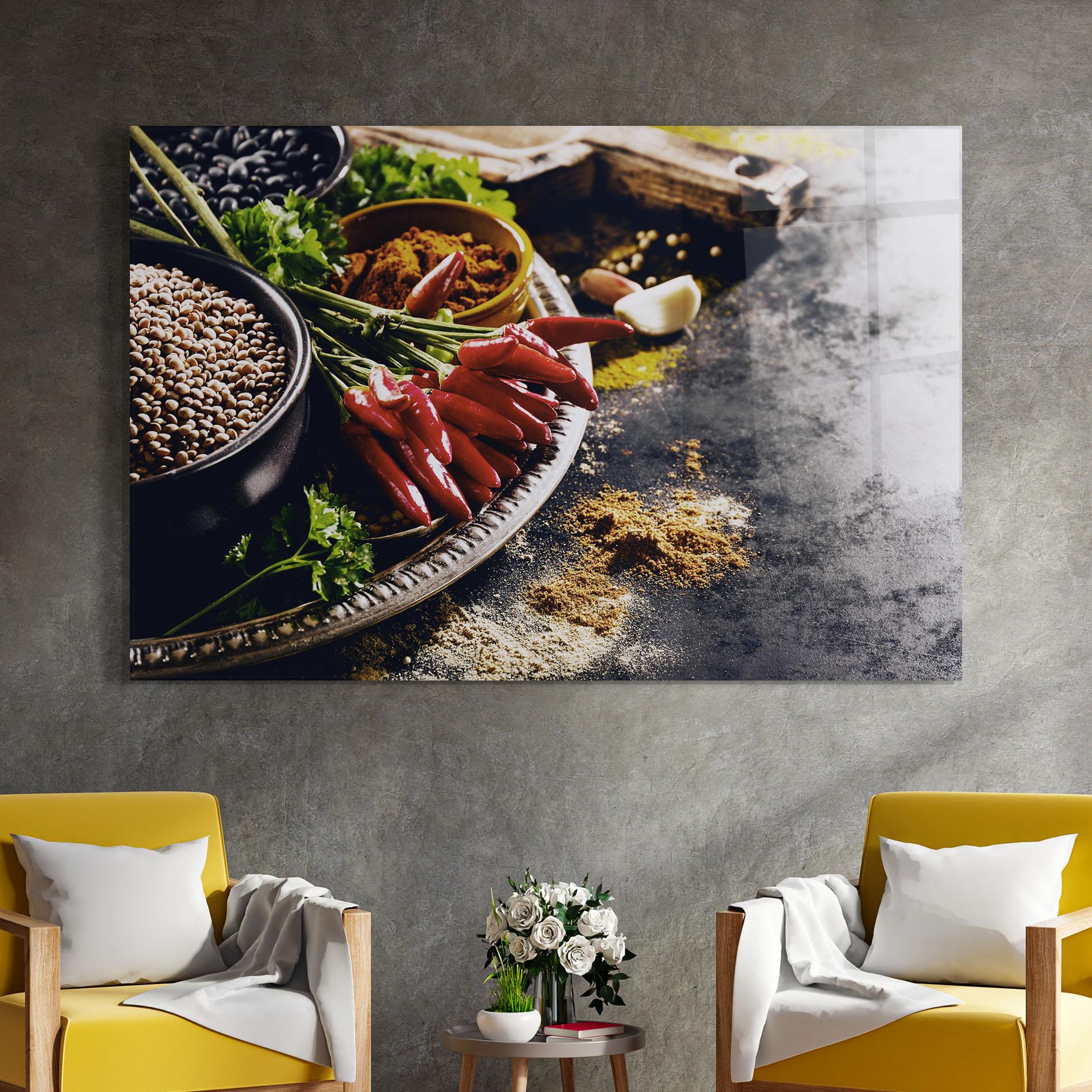 Glasbild Grocery Spices mockup 4