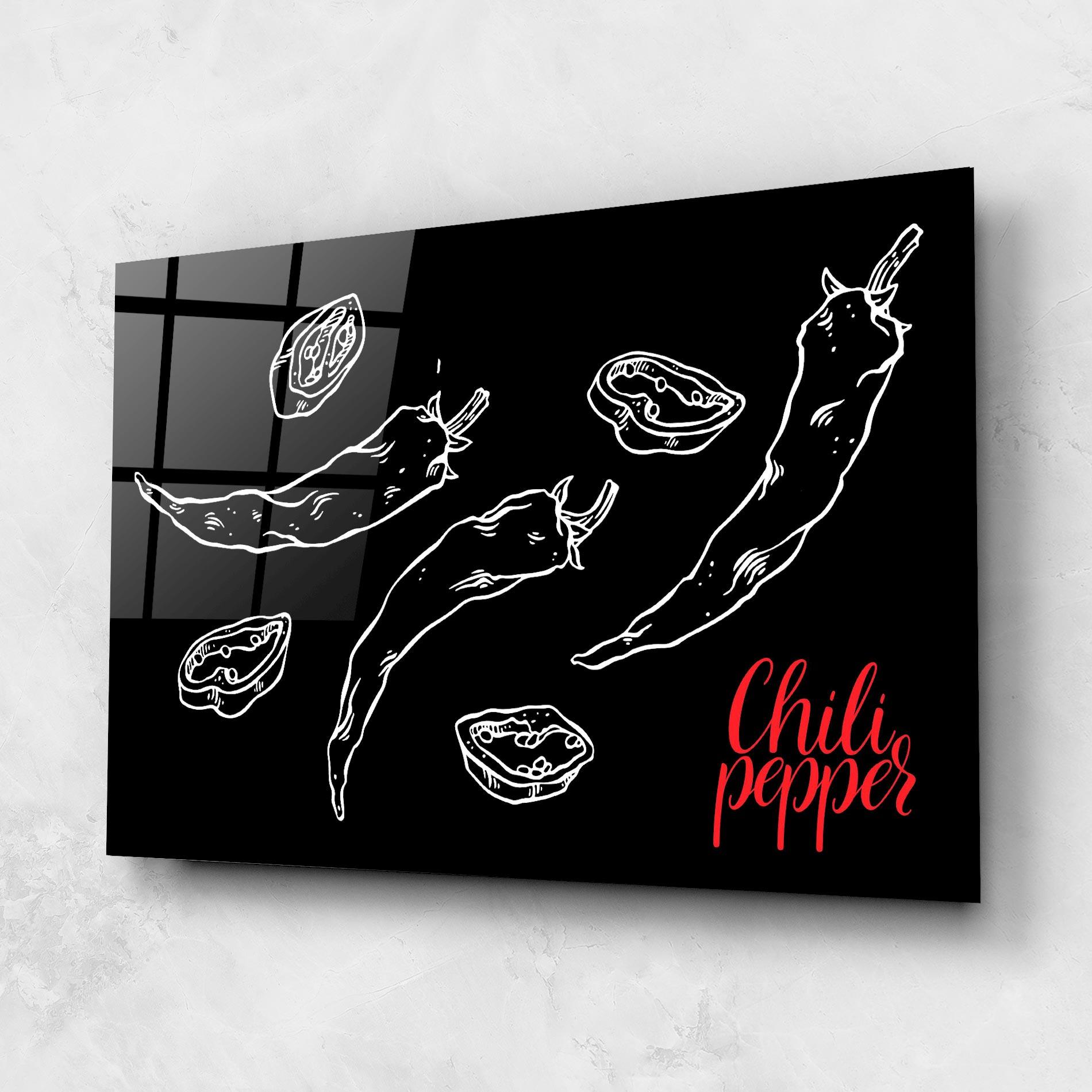 Glasbild Chili Papper mockup 1