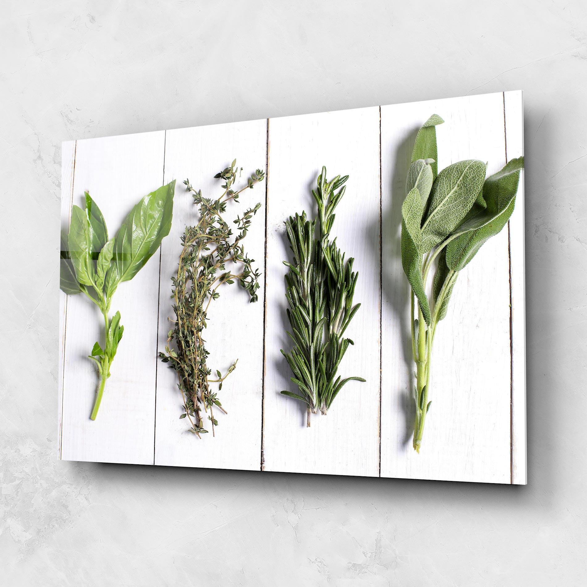 Glasbild Different Herbs mockup 1
