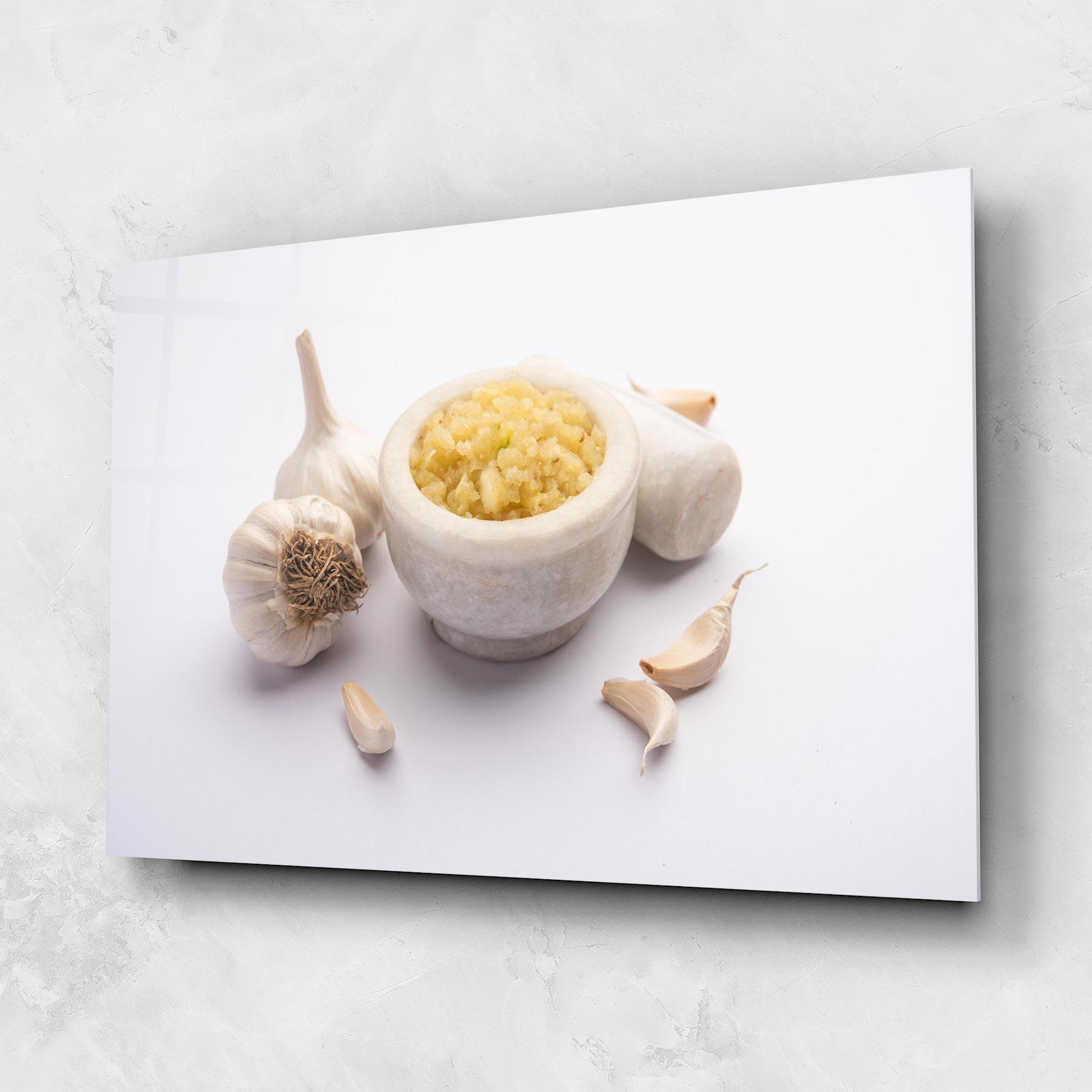 Glasbild Garlic Paste mockup 1