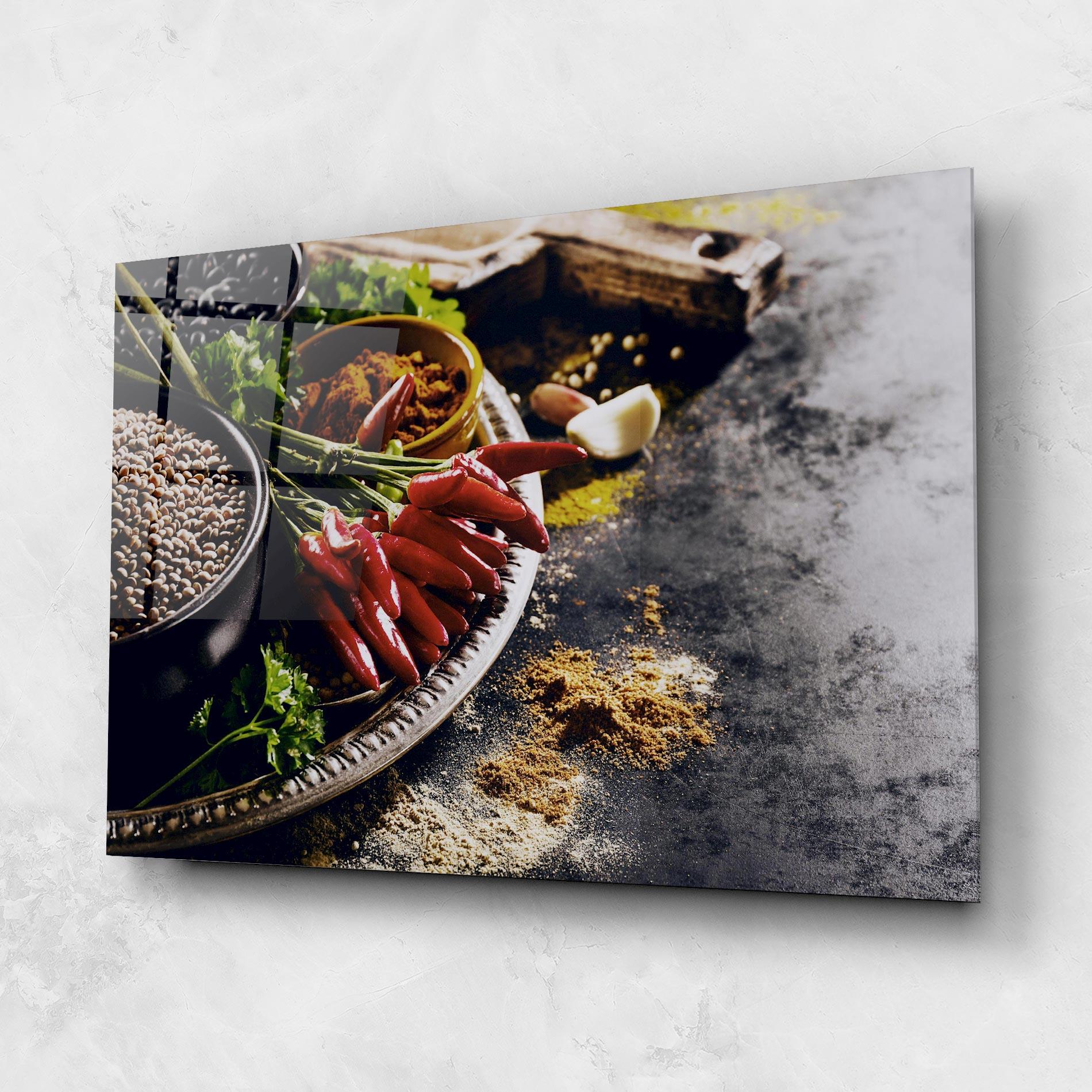 Glasbild Grocery Spices mockup 1