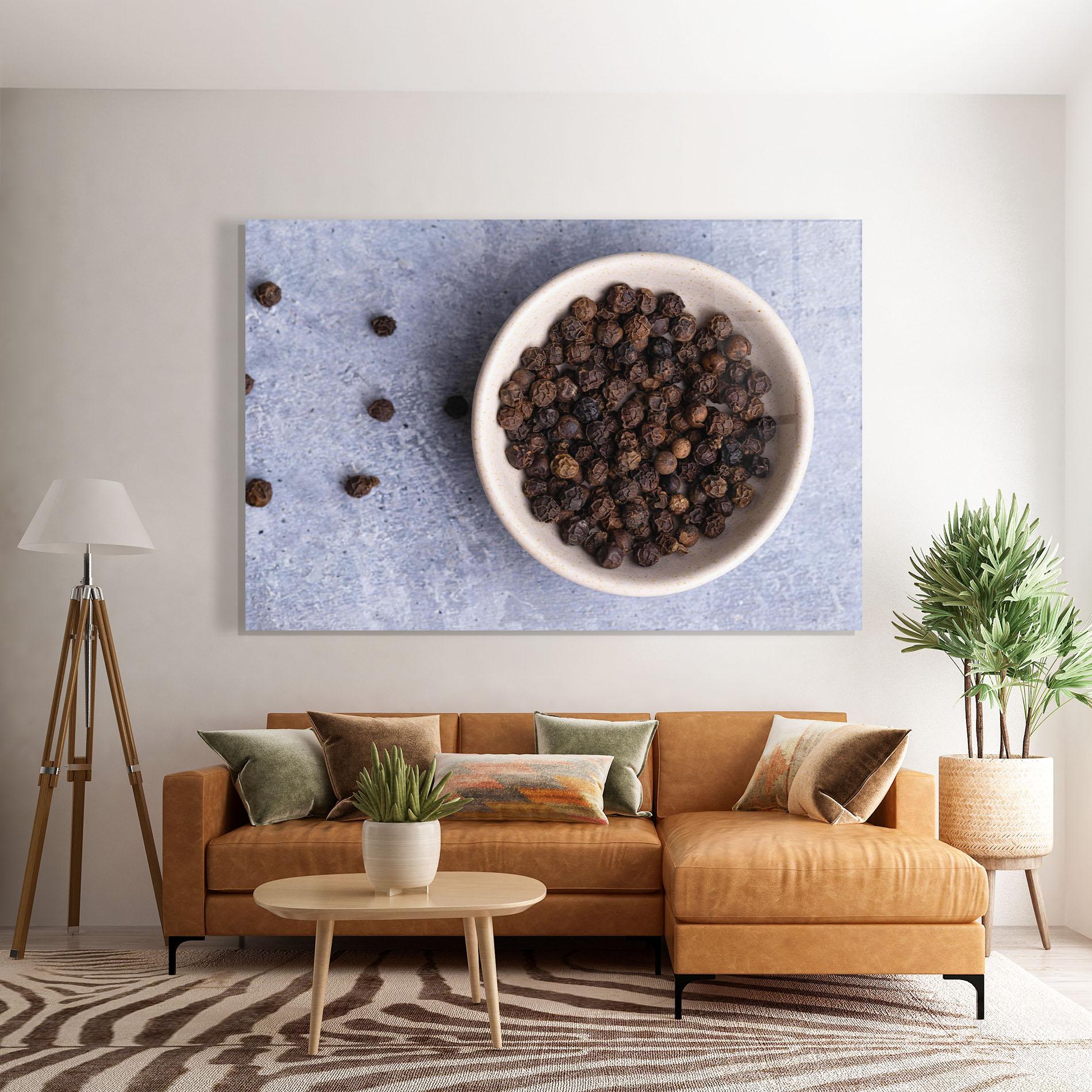 Glasbild Black Pepper mockup 7