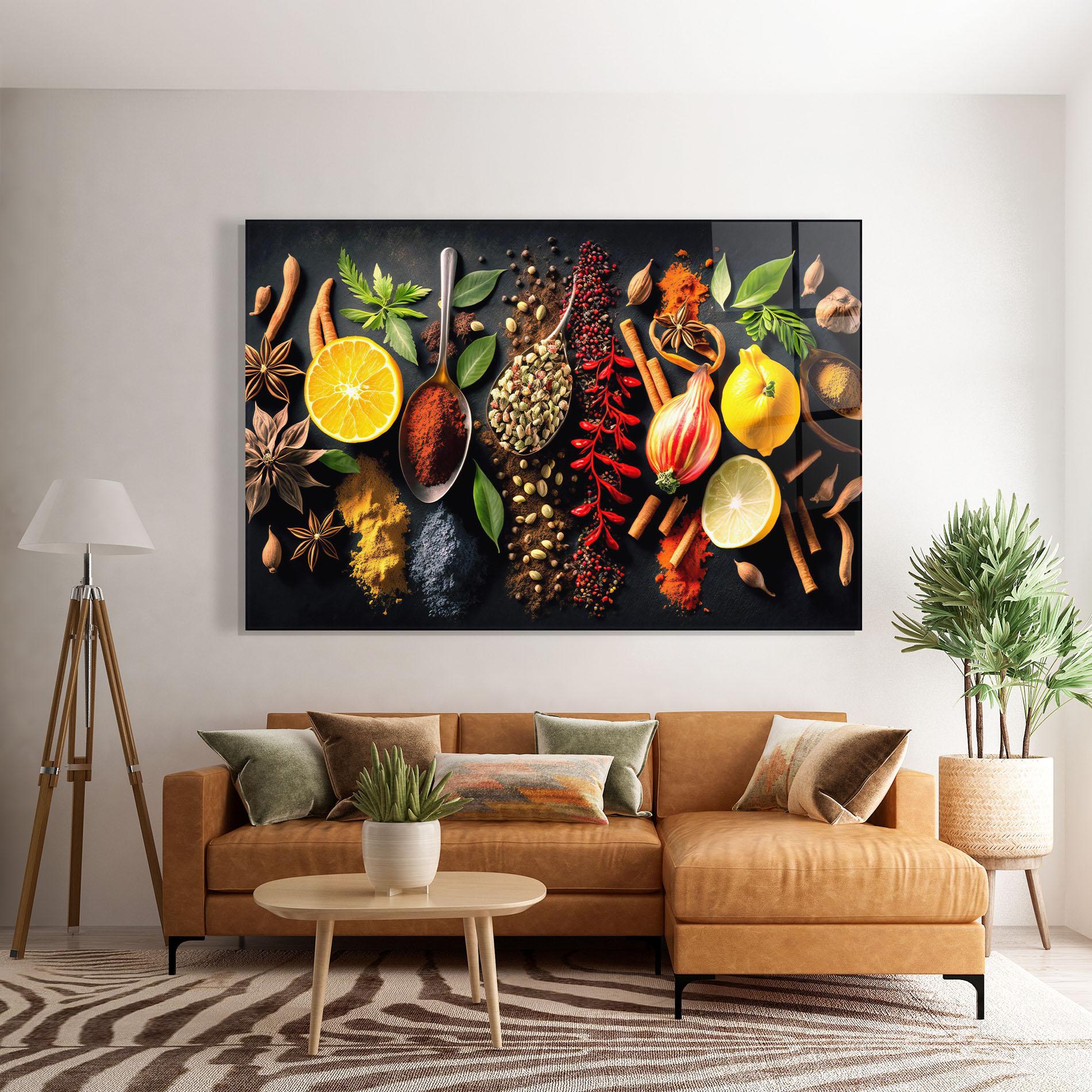 Glasbild Closeup Pices mockup 7