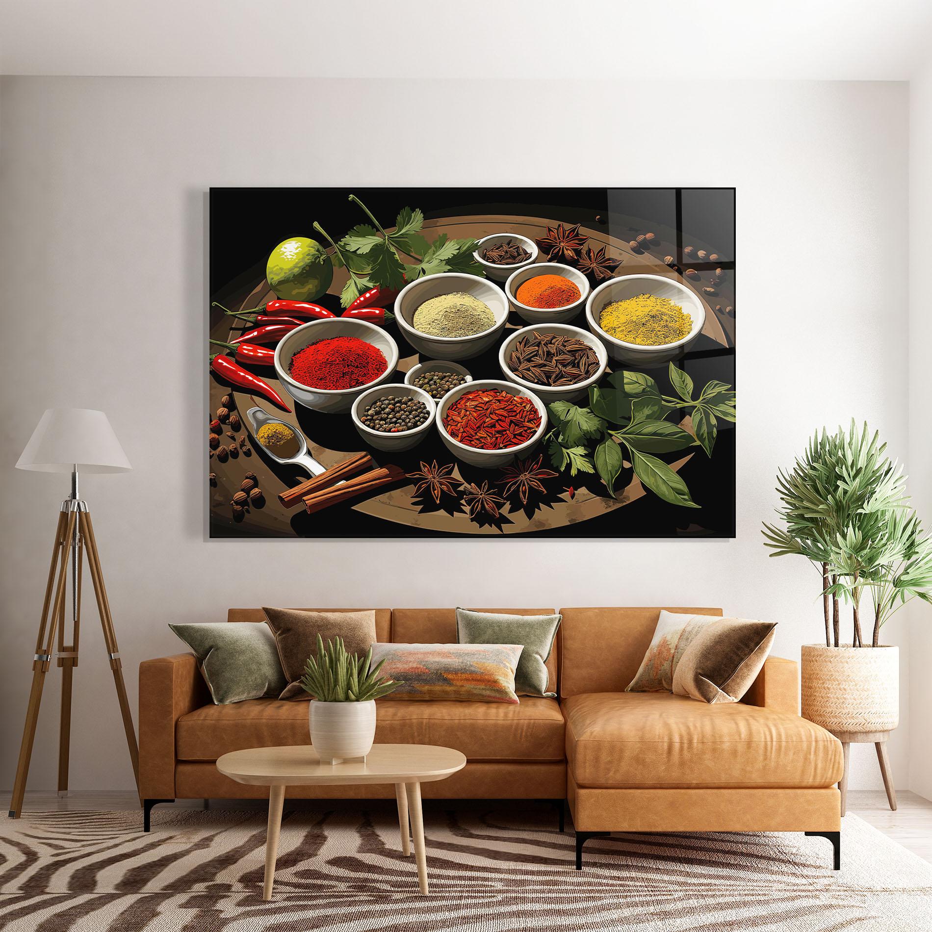 Glasbild Colorful Seasonings mockup 7