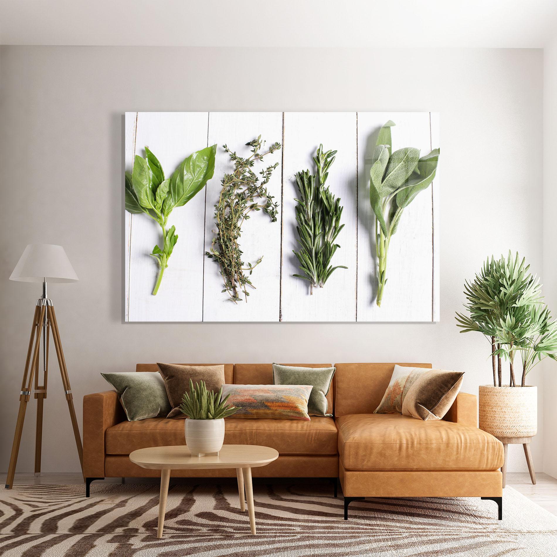 Glasbild Different Herbs mockup 7