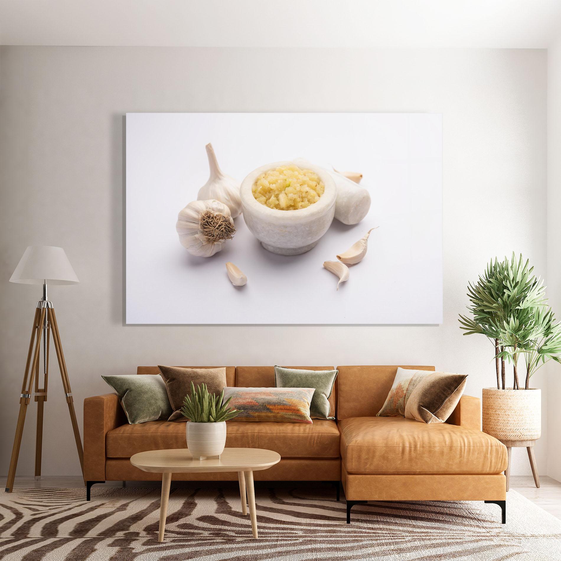 Glasbild Garlic Paste mockup 7