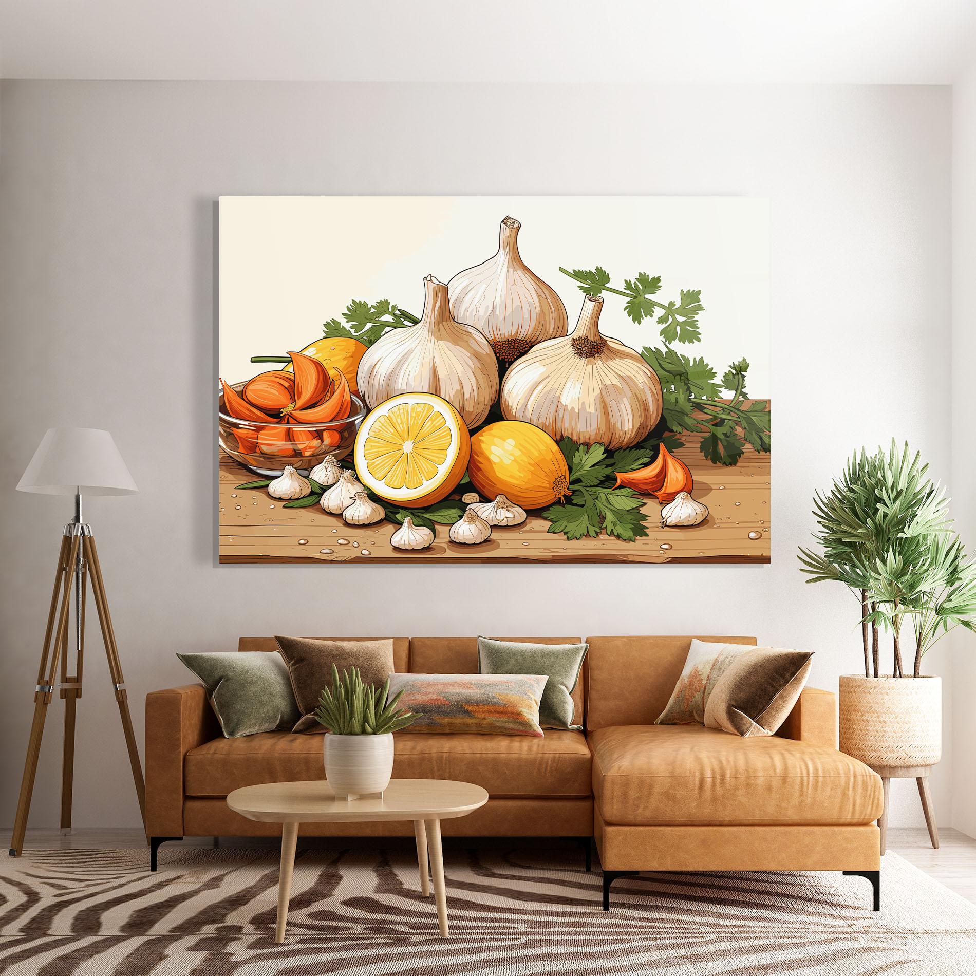 Glasbild Garlic Seasoning mockup 7