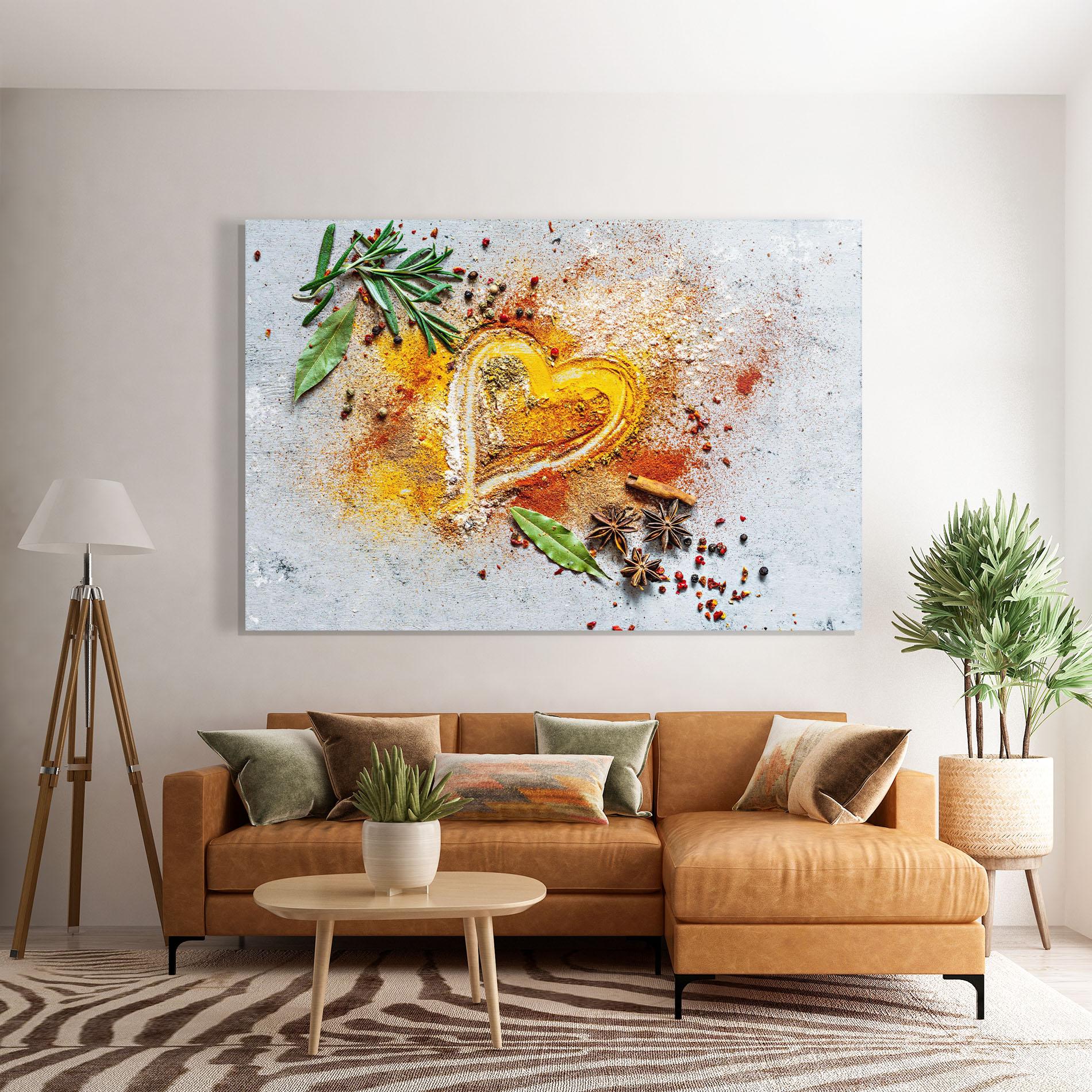 Glasbild Heart Spice Powders mockup 7