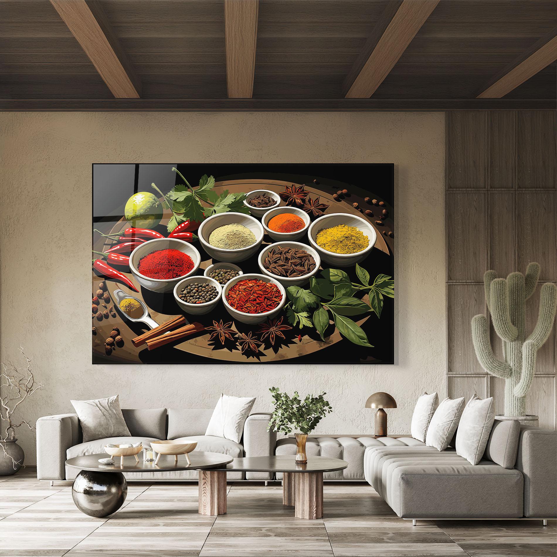 Glasbild Colorful Seasonings mockup 8