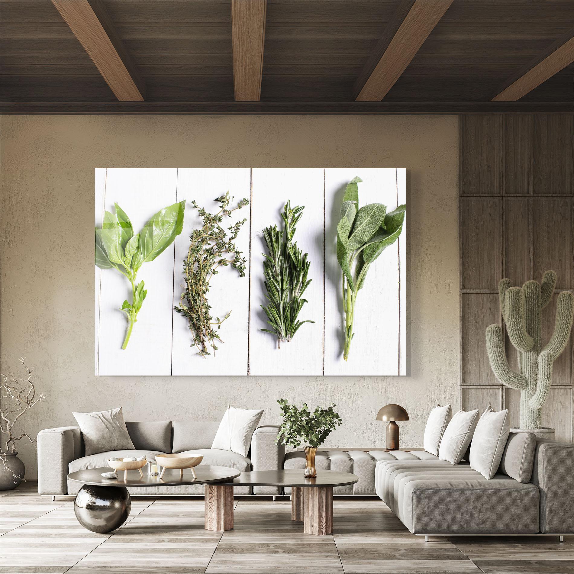 Glasbild Different Herbs mockup 8