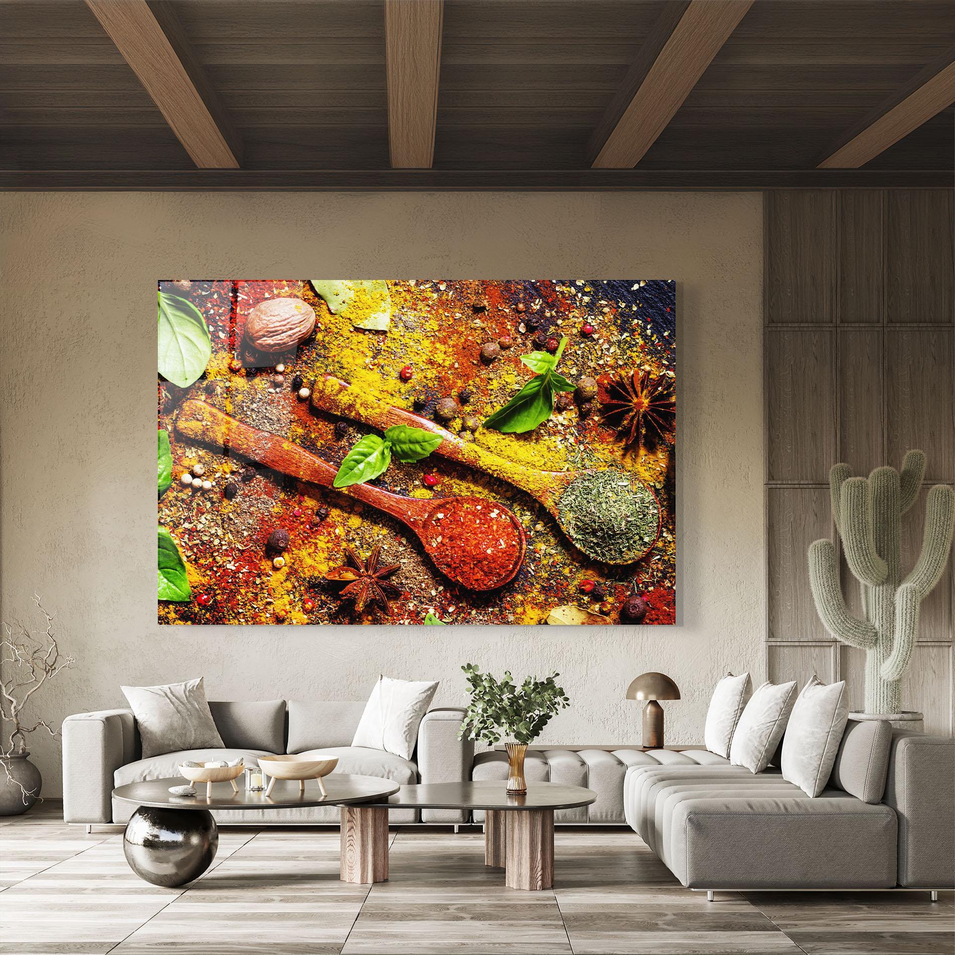 Glasbild Dried Herbs mockup 8