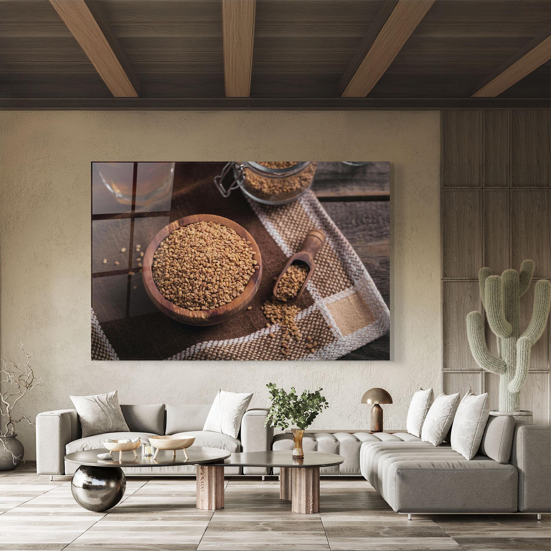 Glasbild Dry Seeds mockup 8