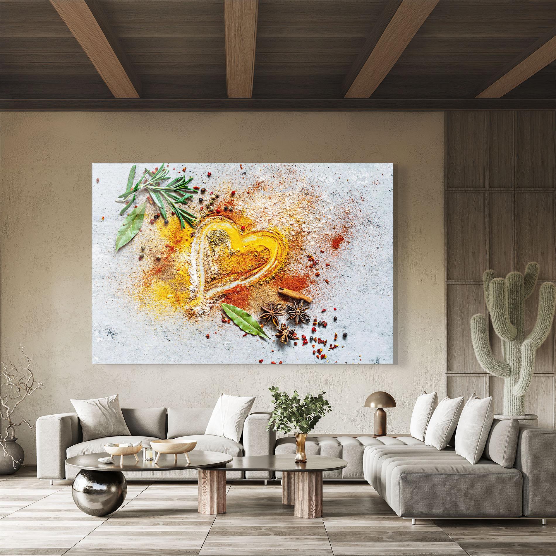 Glasbild Heart Spice Powders mockup 8