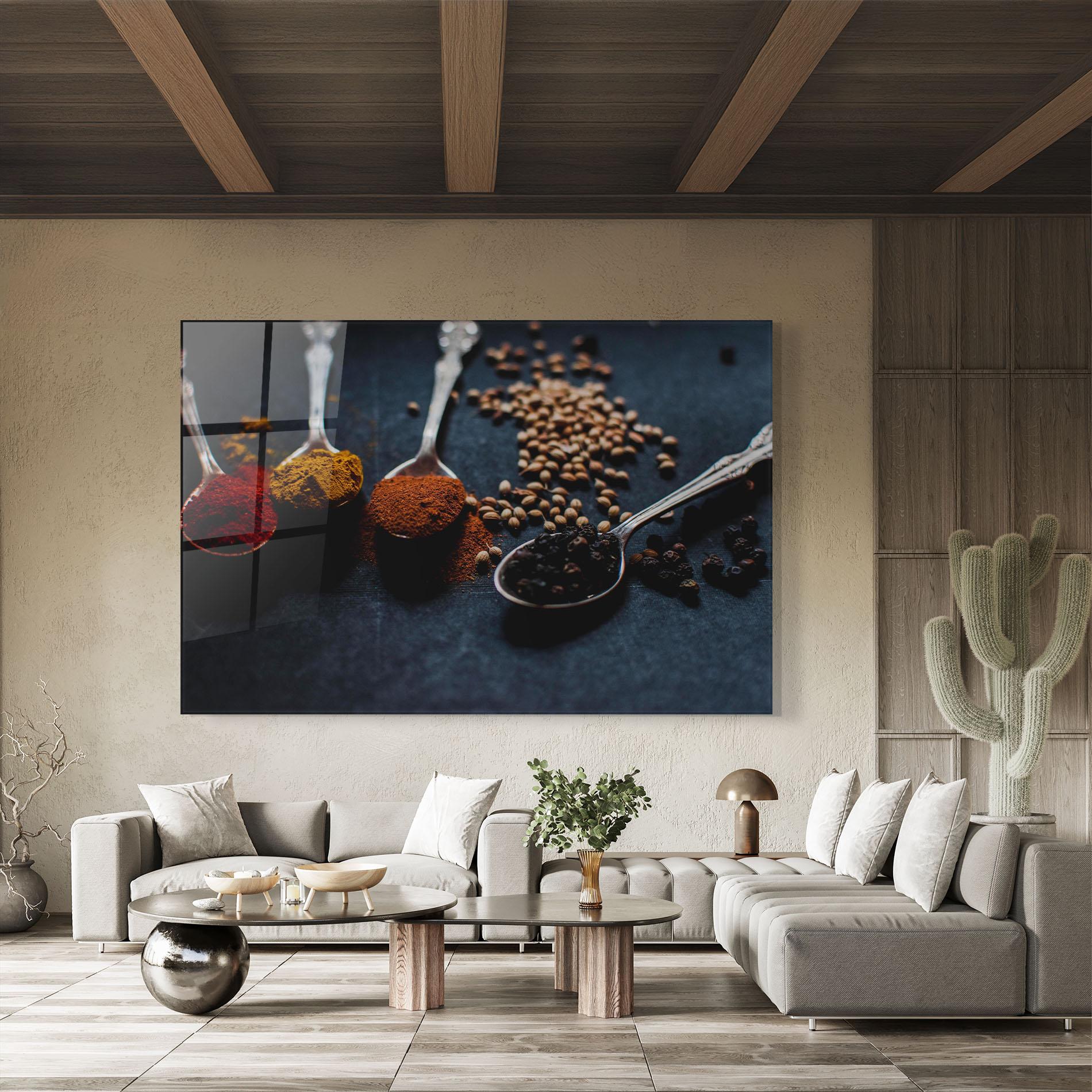 Glasbild Spices Spoon mockup 8