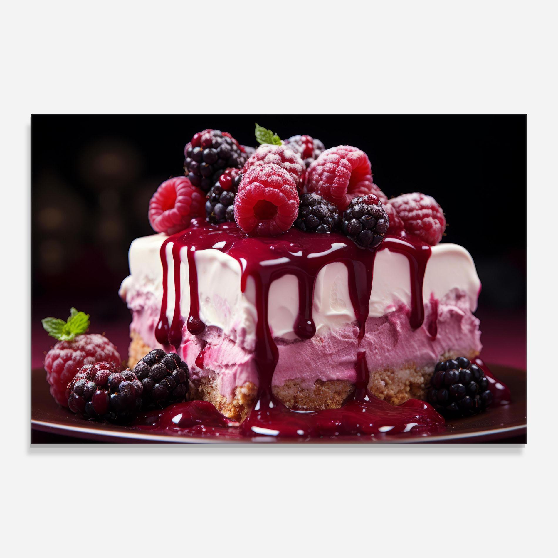 Glasbild Berries Cream mockup 0