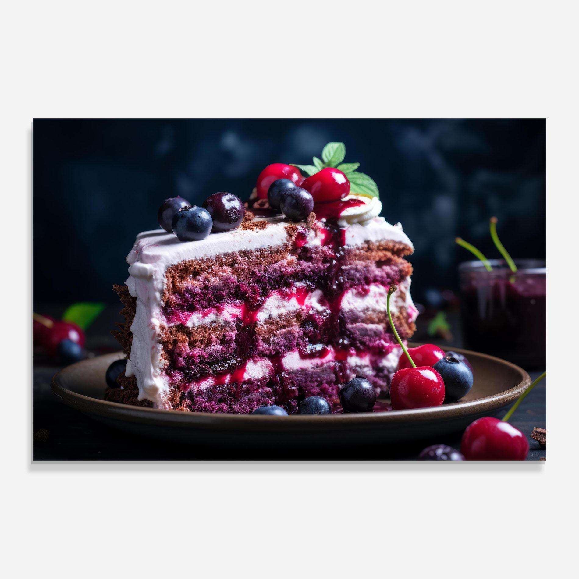 Glasbild Cherries Cream mockup 0